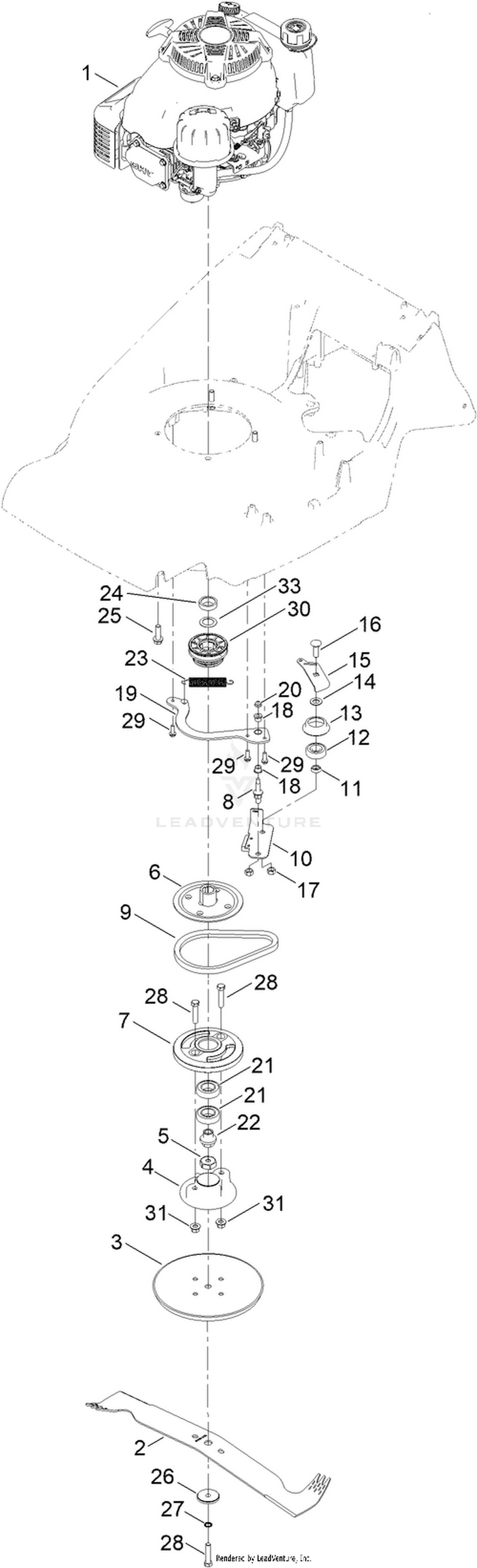 Engine and Blade Assembly