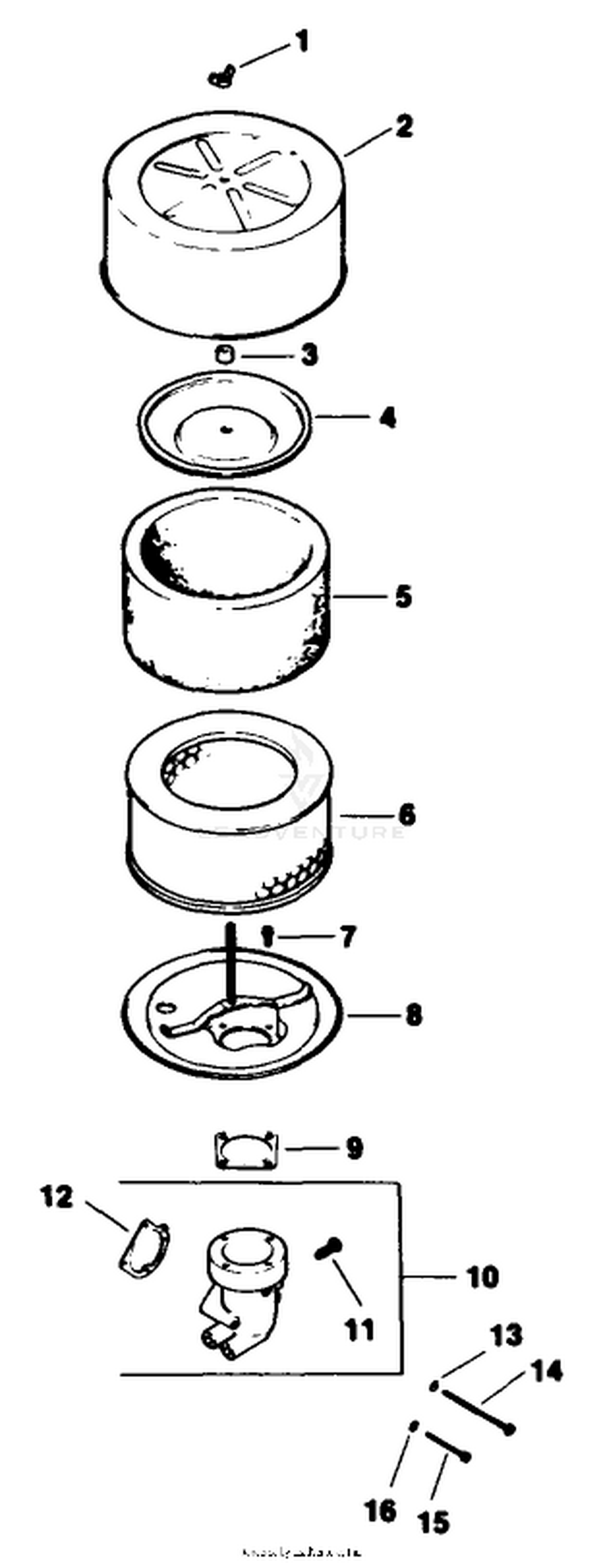 Air Intake-Engine Kohler Model No. Mv16s-Type 56511