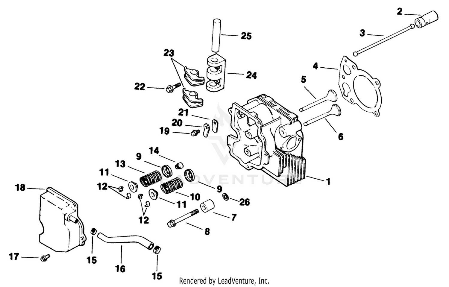 Cylinder Head Breather Valve-Engine-Kohler Model Cv12.5t Specs No. 1254