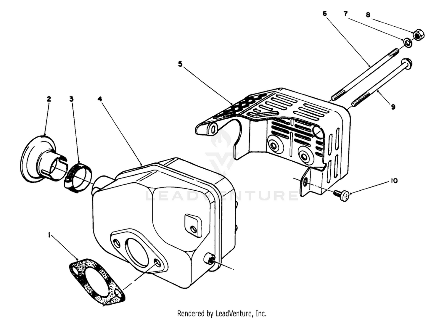 Muffler Assembly (model No. 47pk9-3)