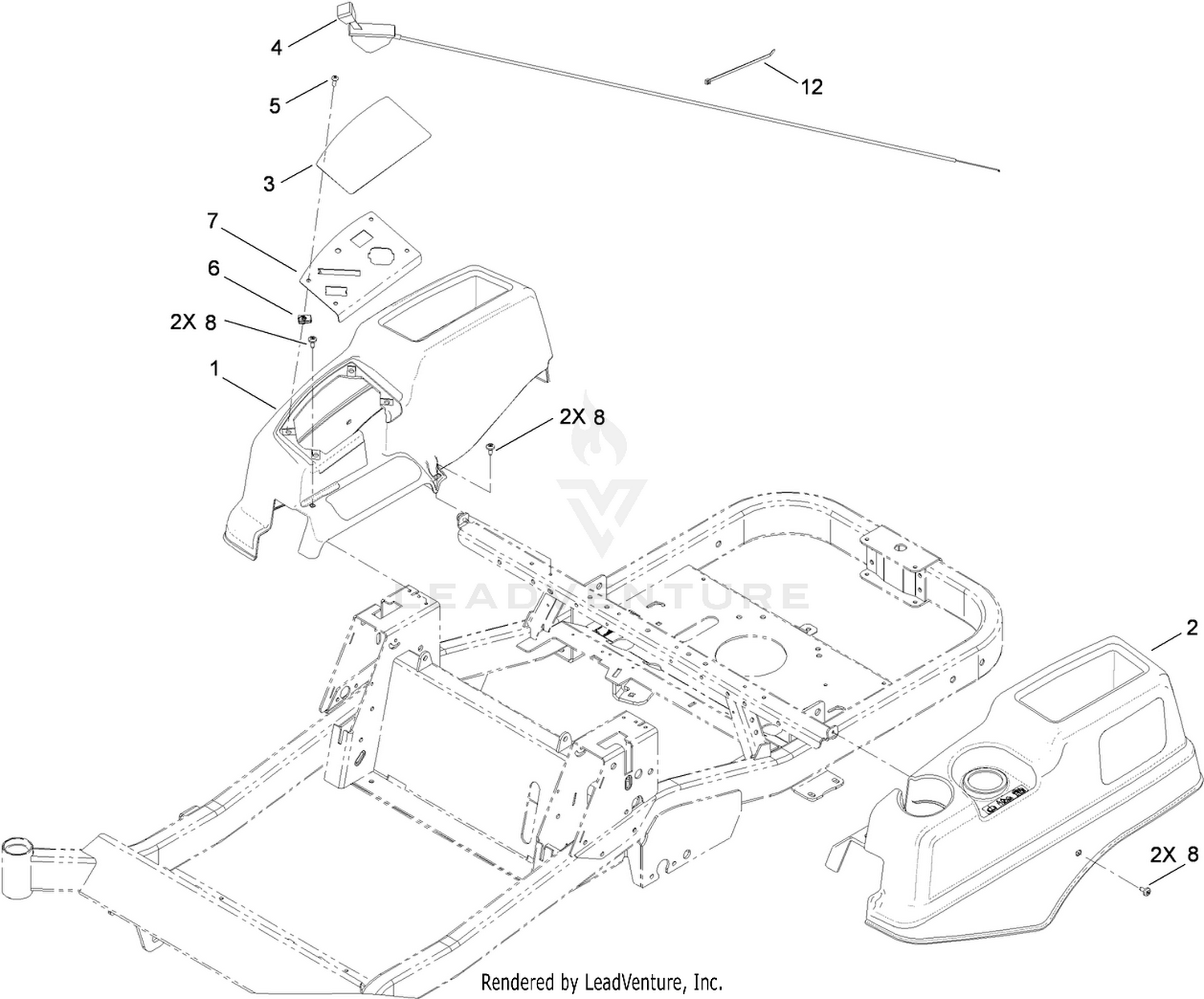 Toro 74832, TITAN ZX5450 Zero-Turn-Radius Riding Mower, 2010