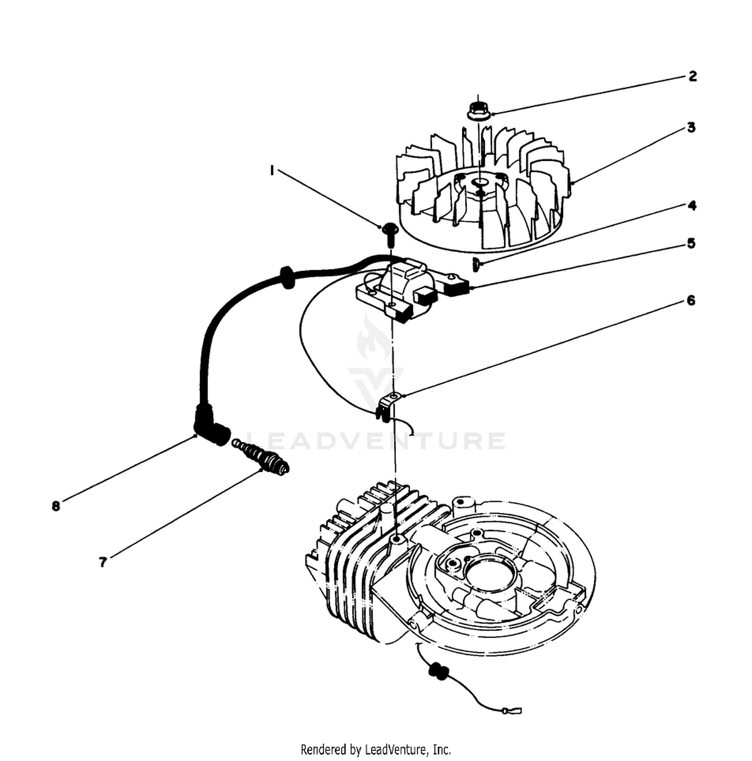 Flywheel  Magneto Assembly (model No. 47pg6  47pg7)