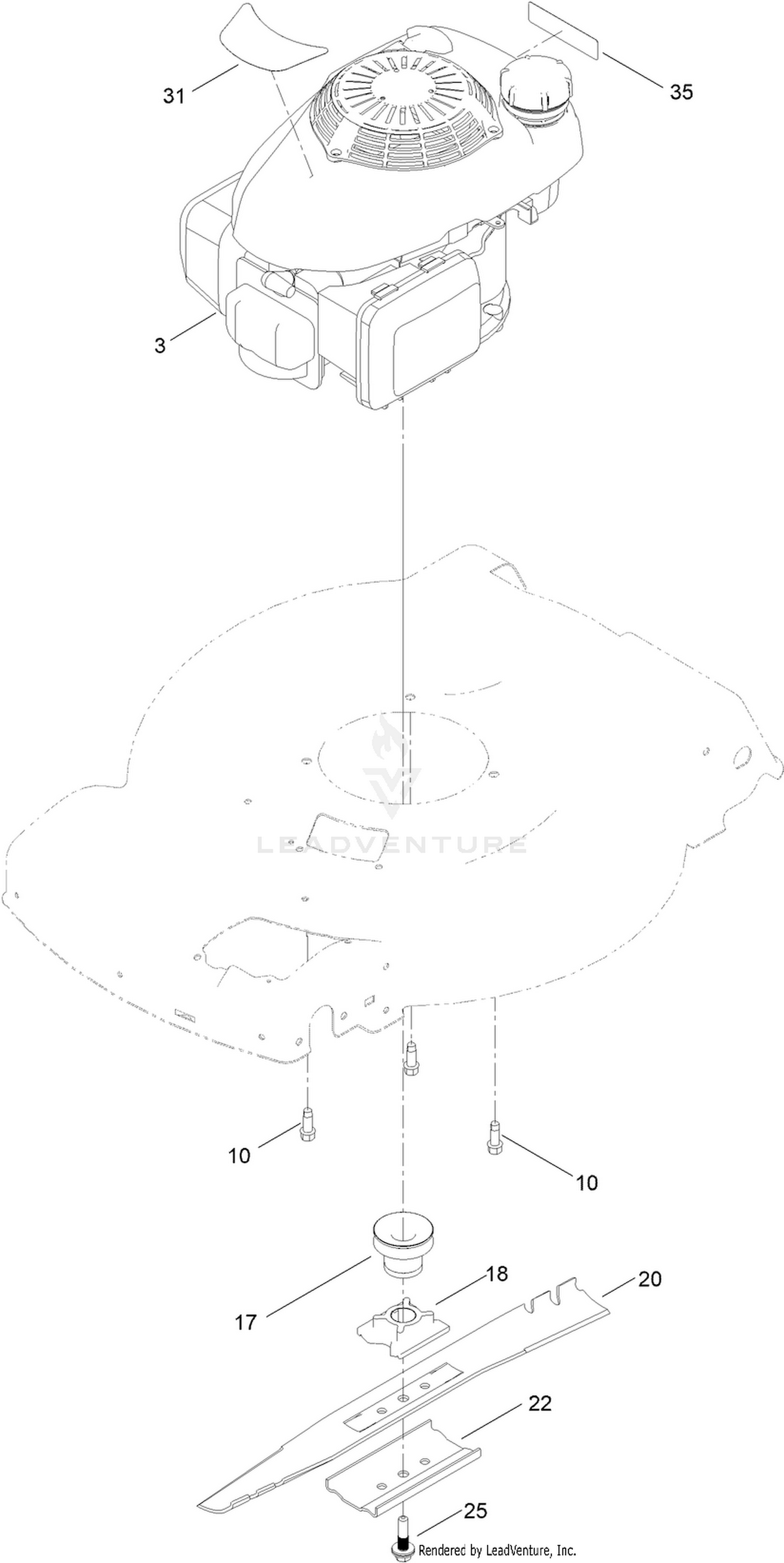 Engine and Blade Assembly