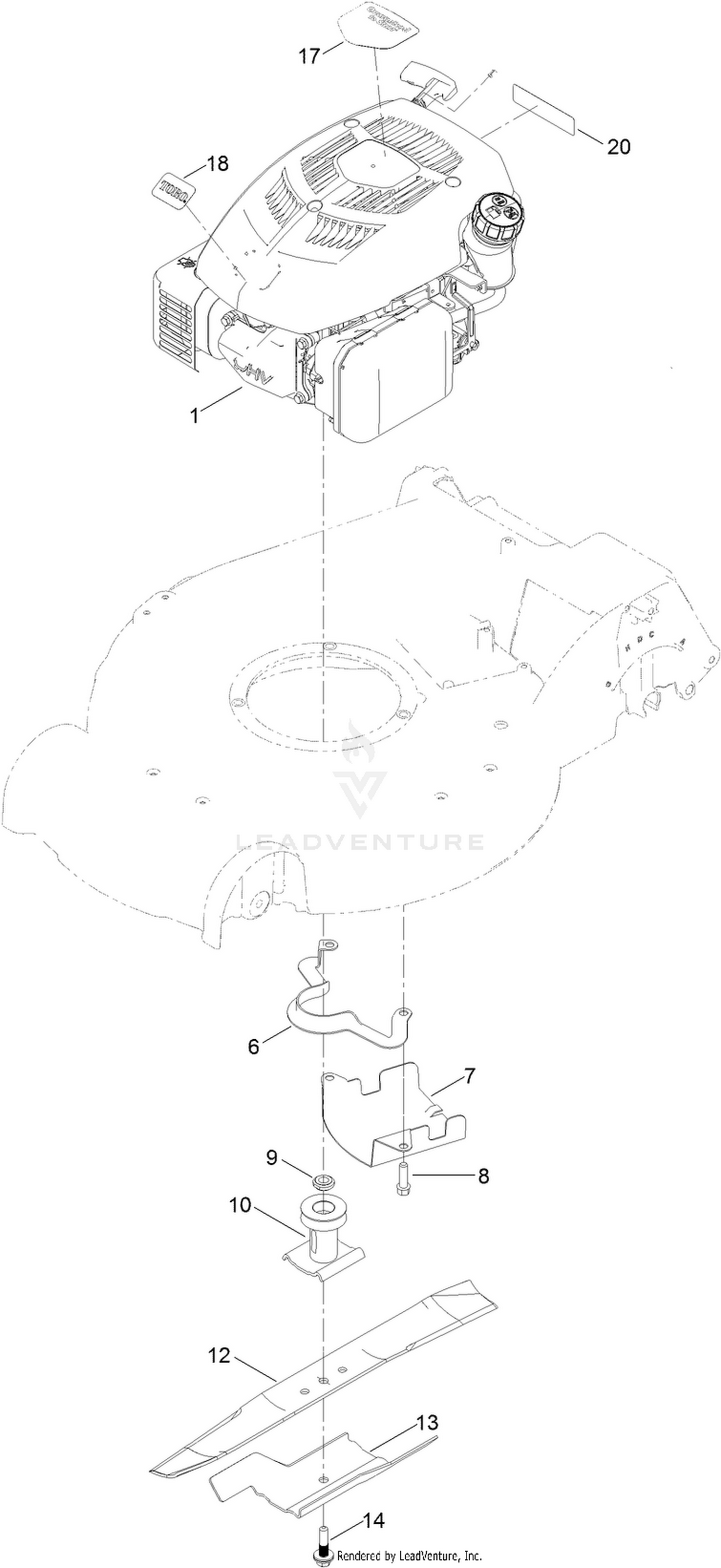 Engine and Blade Assembly