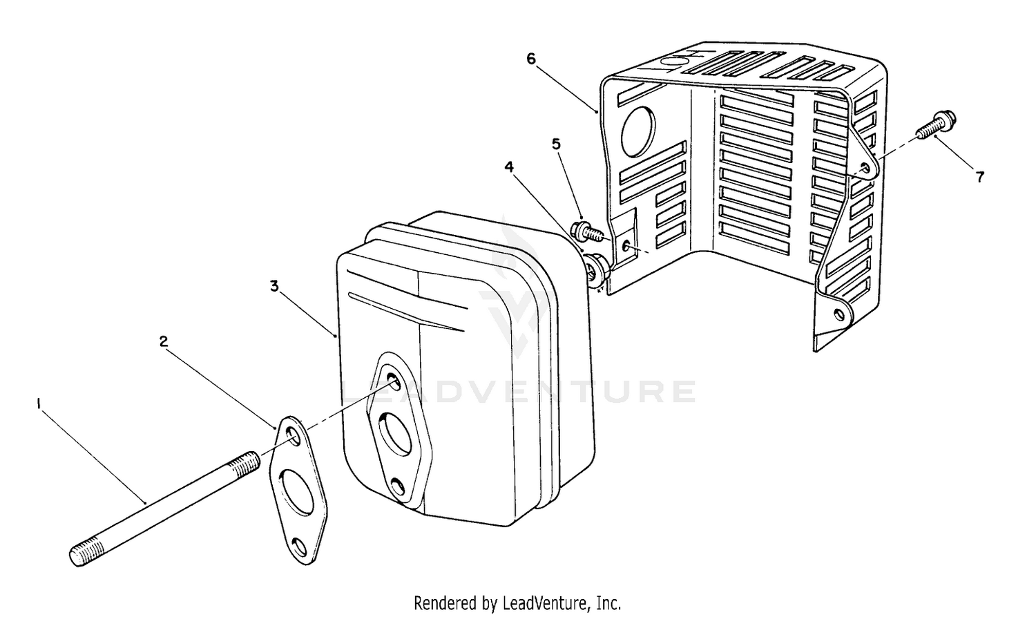 Muffler Assembly (engine Model No. Vmk9-3)