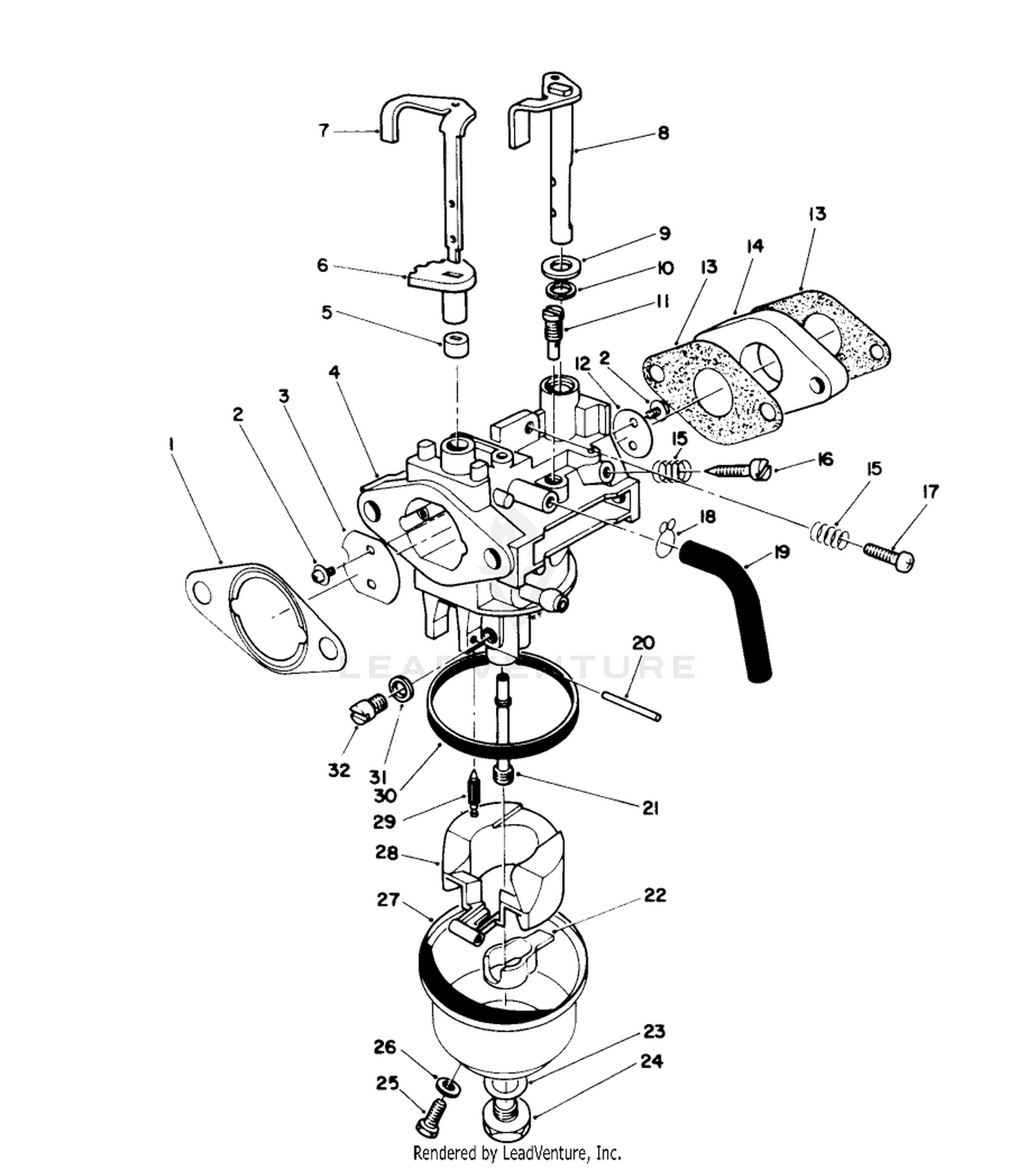 Carburetor Assembly (engine Model No. Vmk9-2)