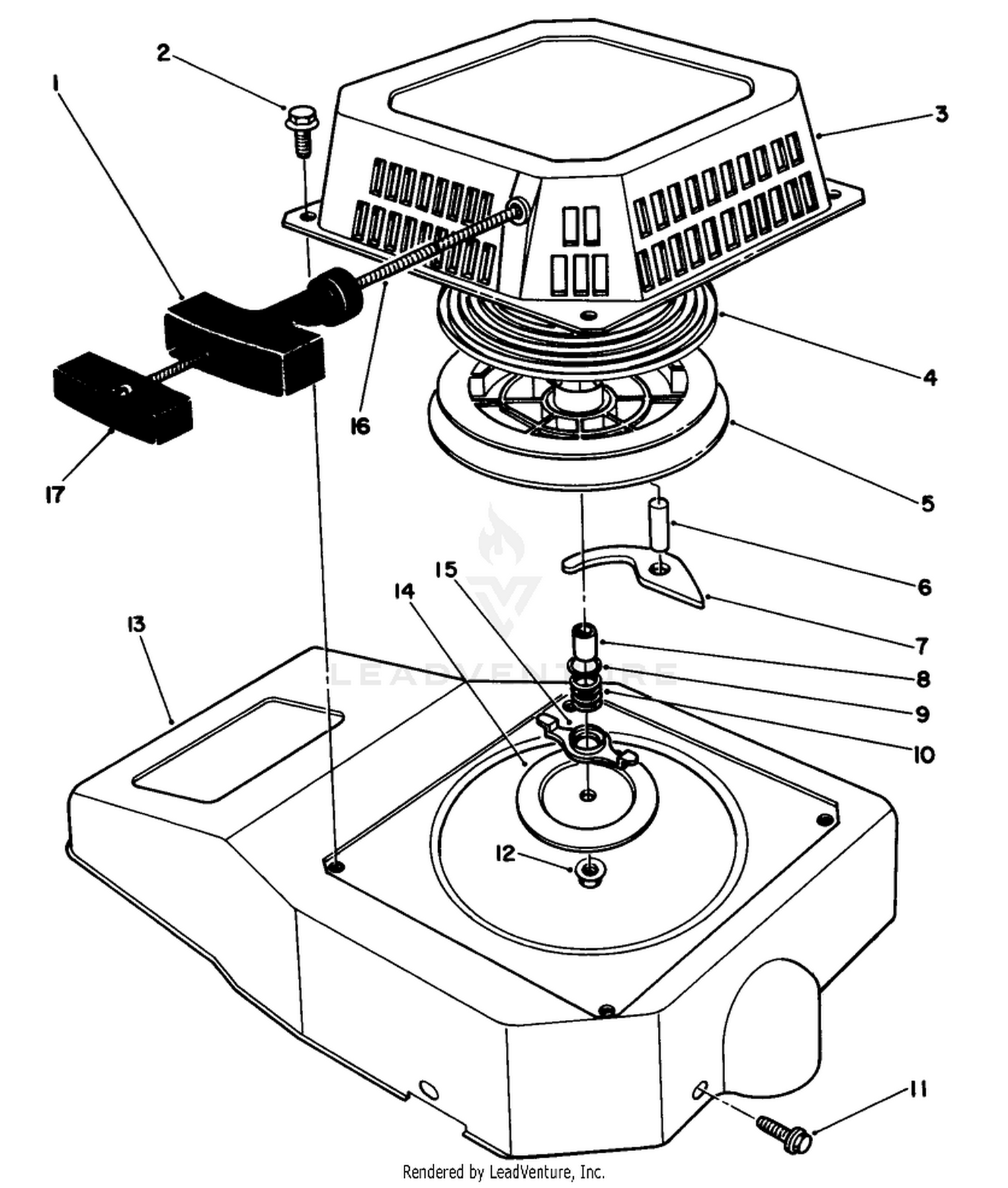 Recoil Assembly (engine Model No. Vml0-4)