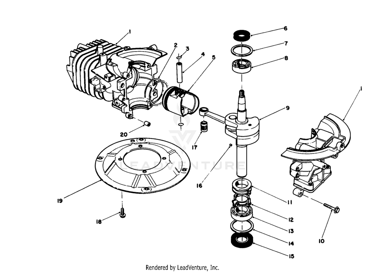 Crank Shaft Assembly (model No. 47pm1-1)