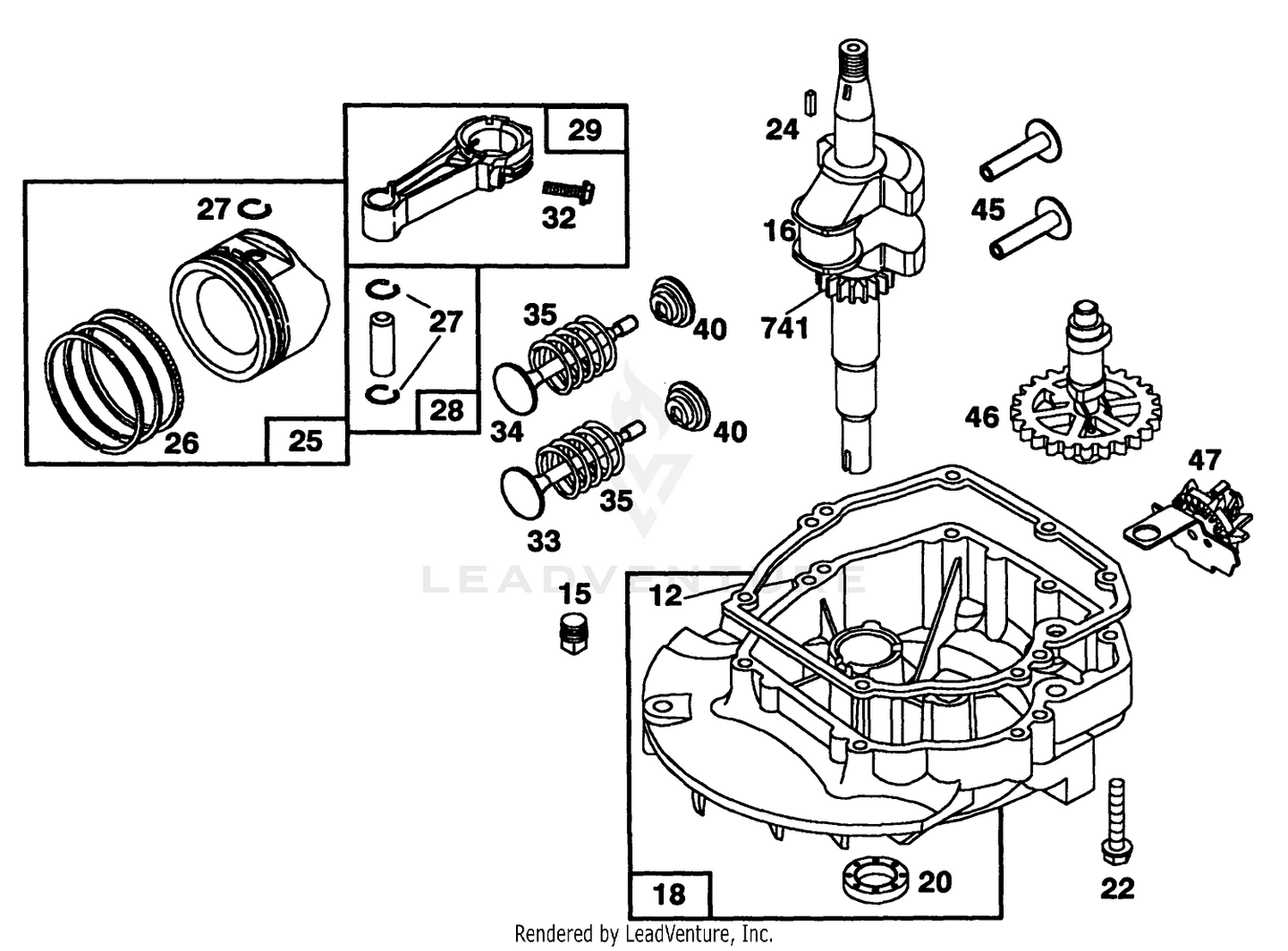 Engine Briggs  Stratton Model 124702-3115-O1