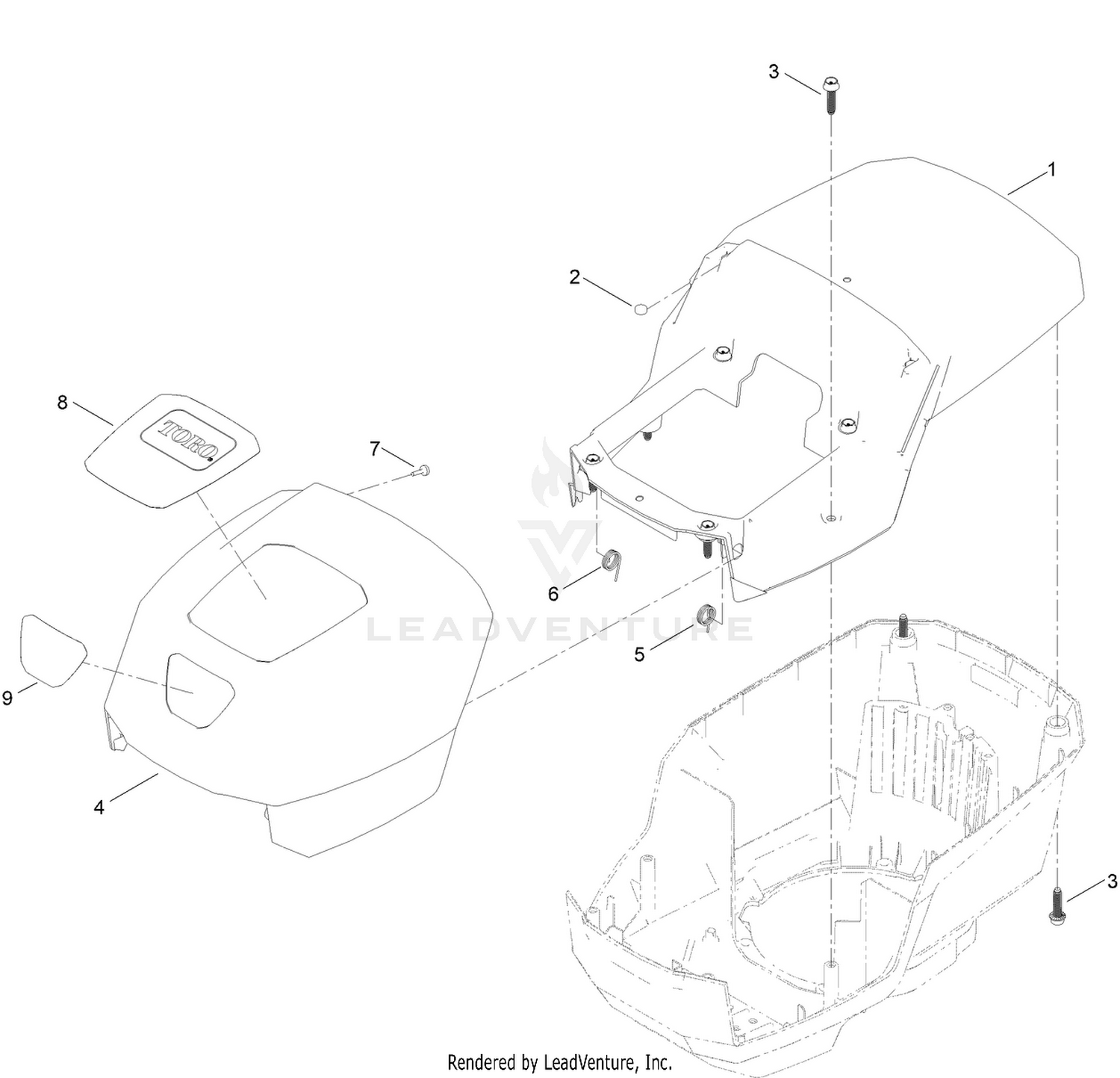 Motor Modual No. 140-4120  Upper Shroud Assembly