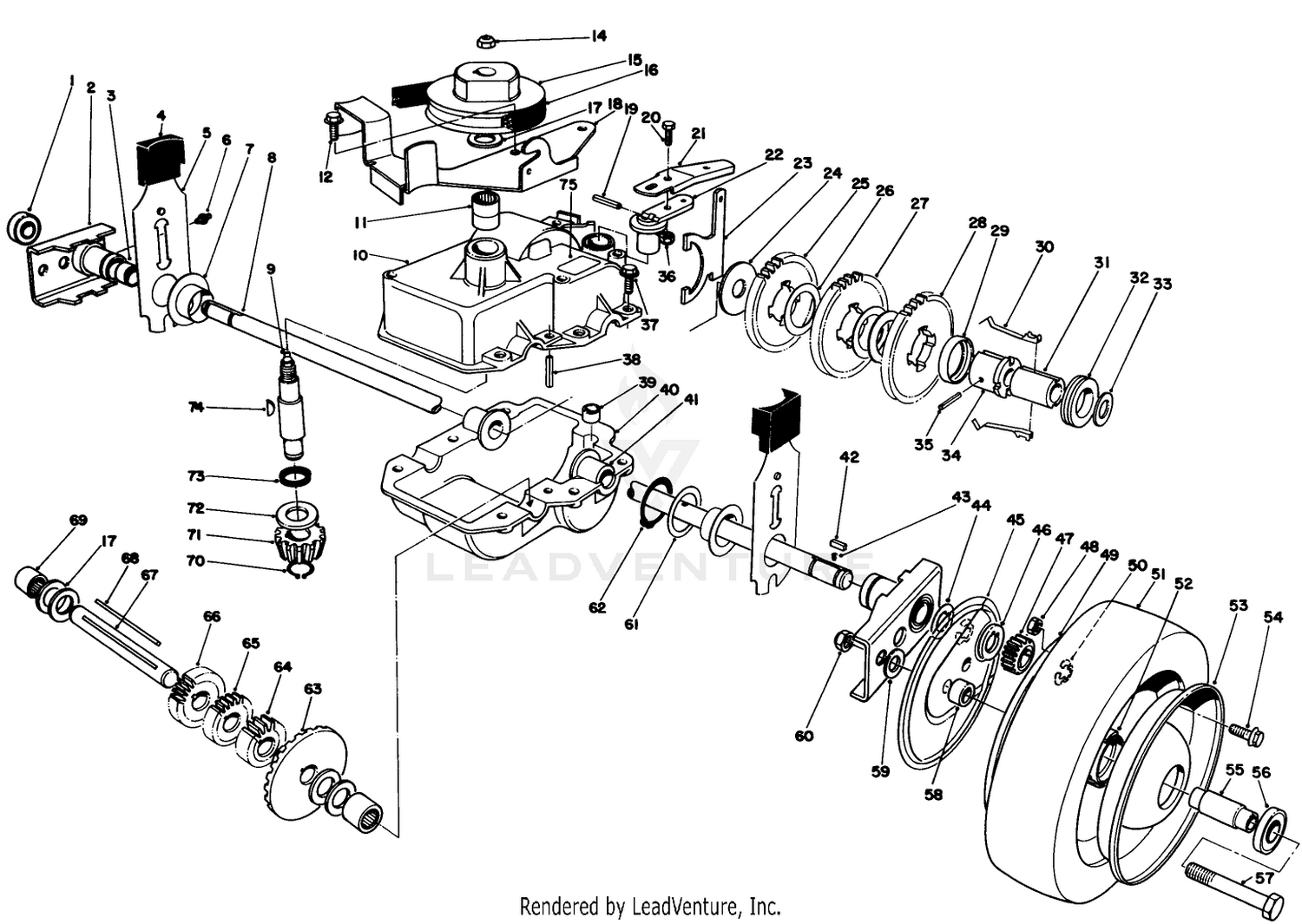 Gear Case Assembly (model 22035)