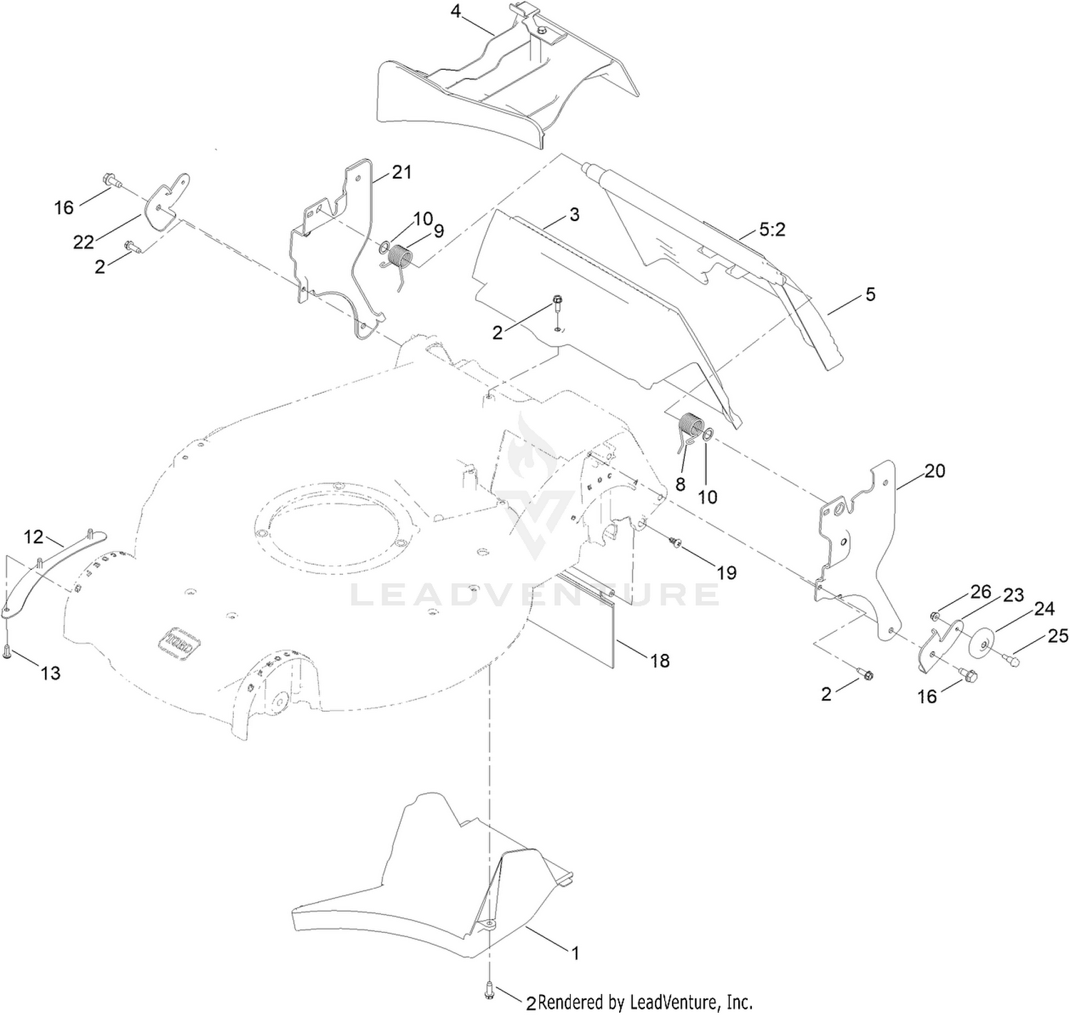 Rear Door and Mulch Plug Assembly
