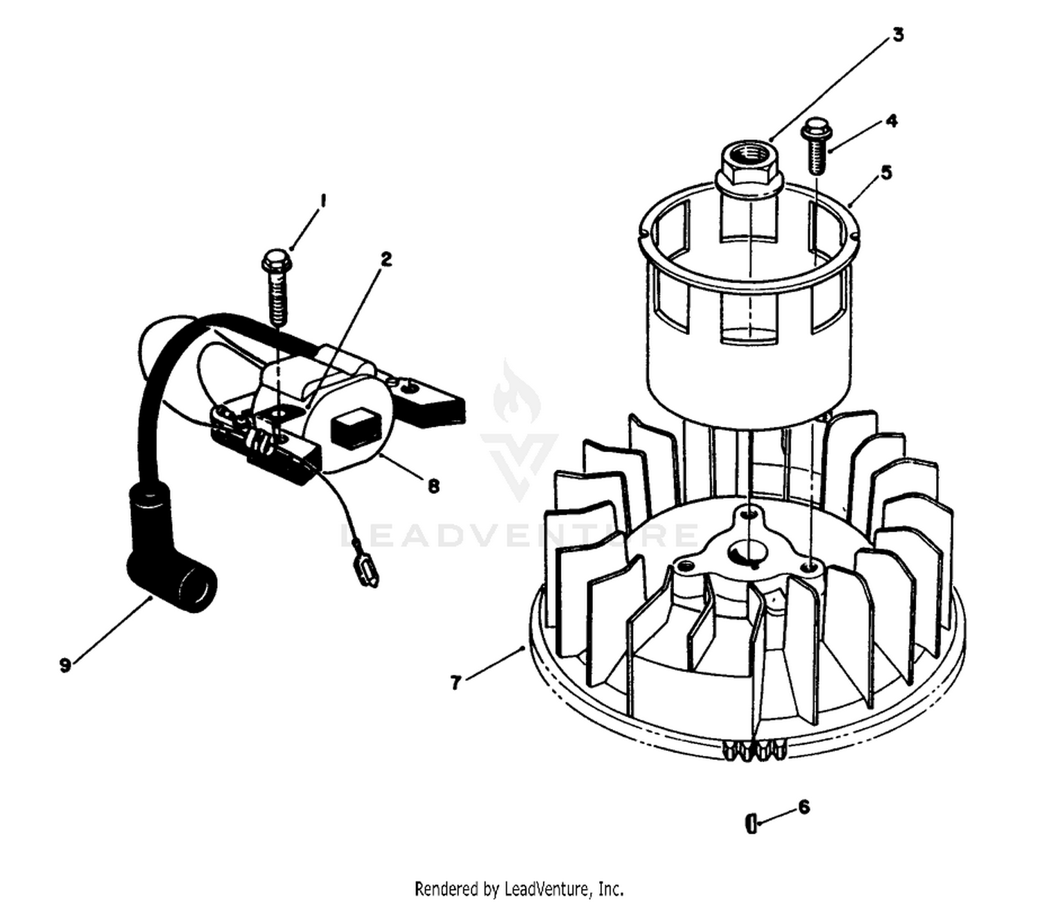 Magneto  Flywheel Assembly (model No. Vmk9)
