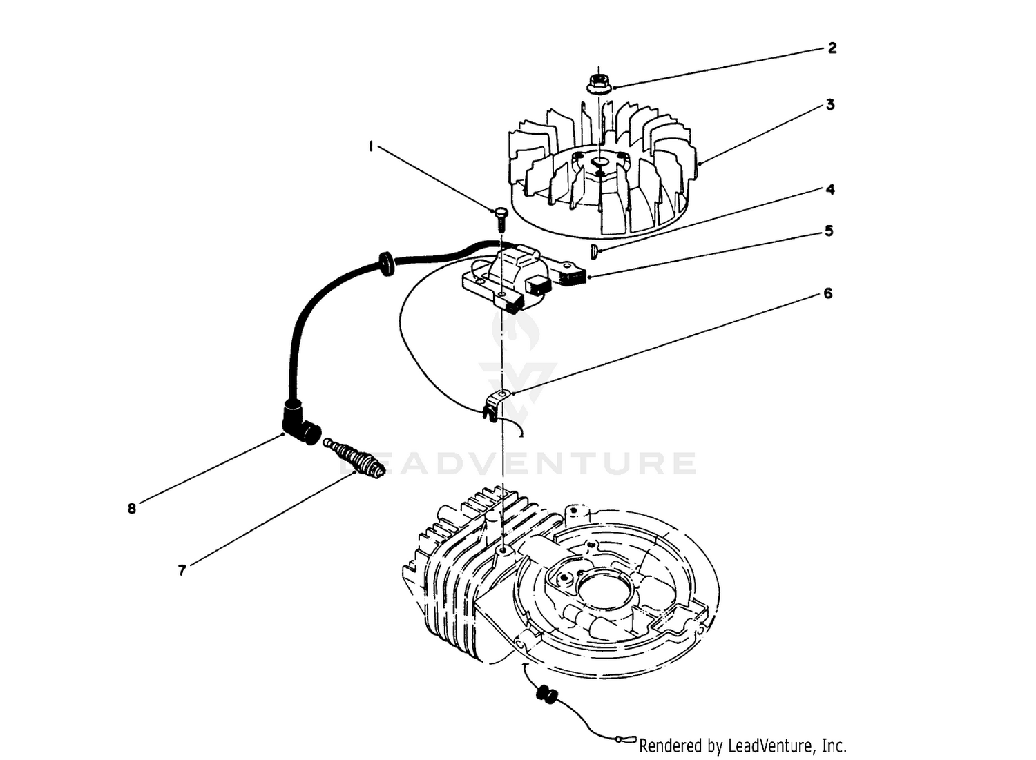 Flywheel  Magneto Assembly (engine Model No. 47pk9-2)