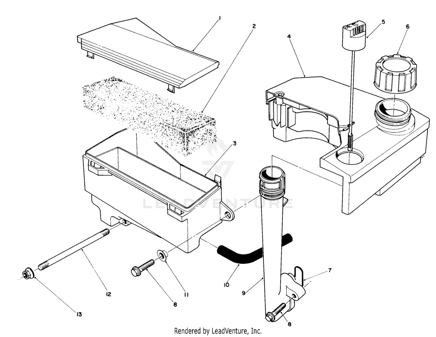 Air Cleaner  Fuel Tank Assembly (model No. Vml0-7)