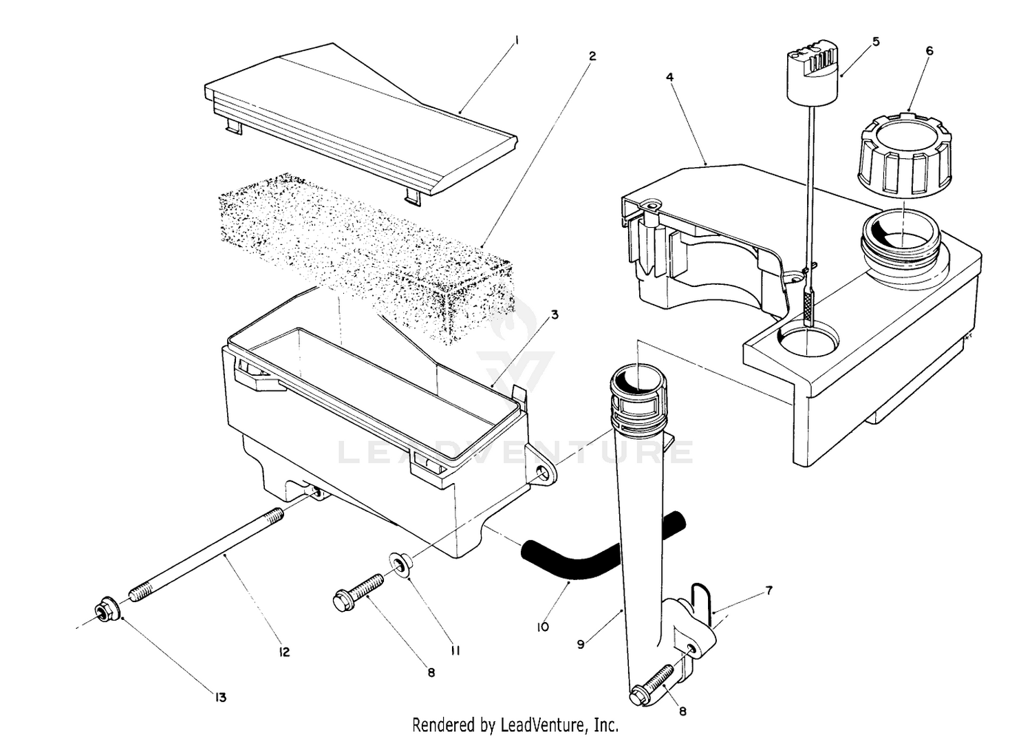 Air Cleaner  Fuel Tank Assembly (engine No. Vmk9)