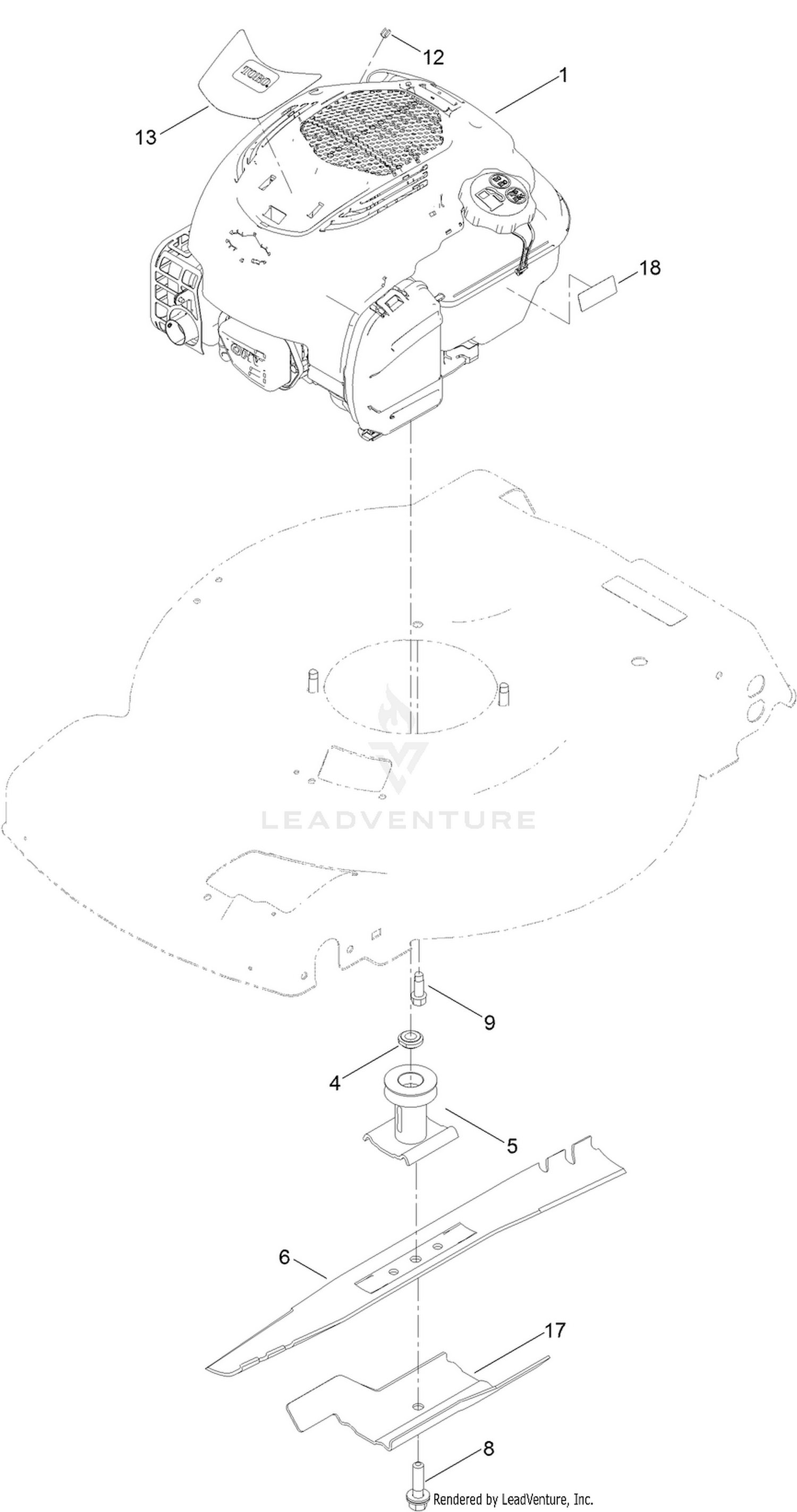 Engine and Blade Assembly