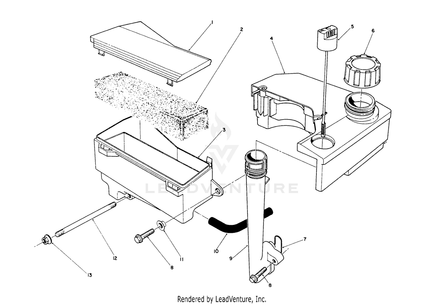 Air Cleaner  Fuel Tank Assembly (engine Model No. Vml0-2)