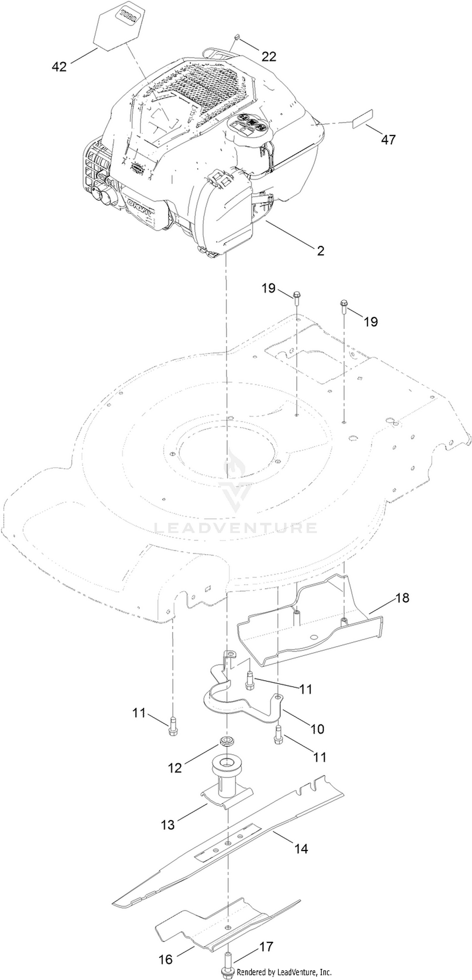 Engine and Blade Assembly