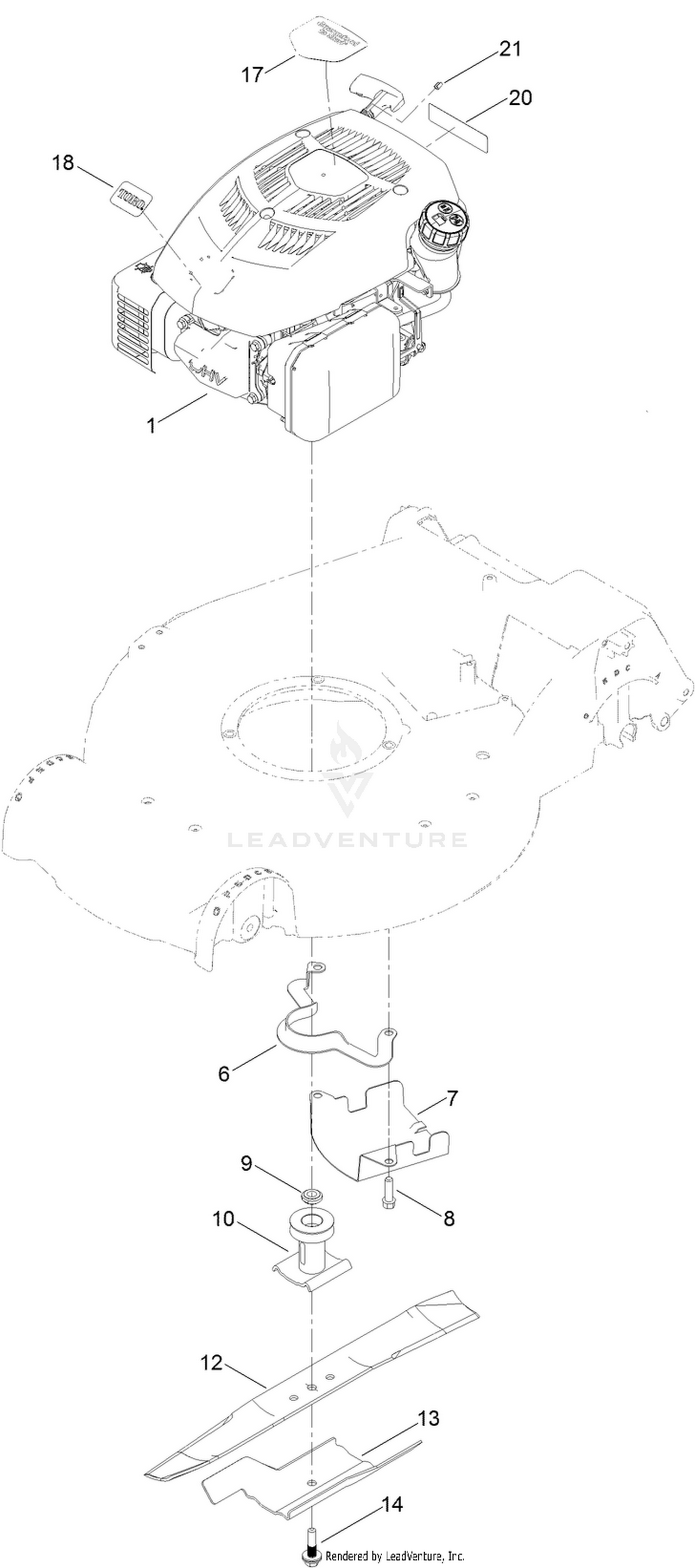 Engine and Blade Assembly