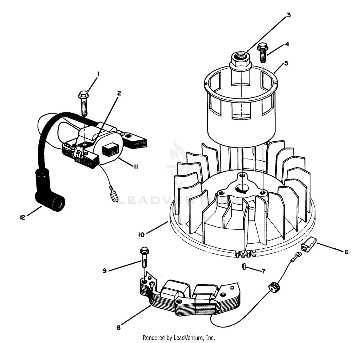 Magneto  Flywheel Assembly (engine No. Vmj7)