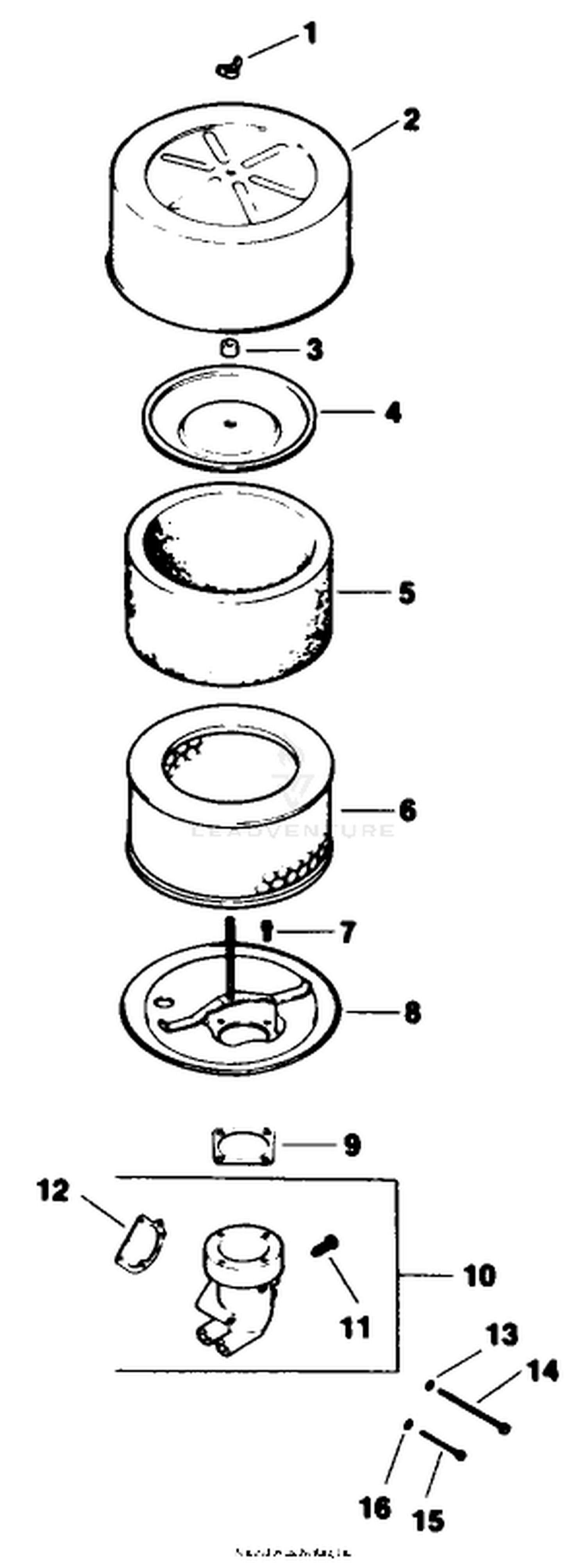 Air Intake-Engine Kohler Model No. Mv16s-Type 56511