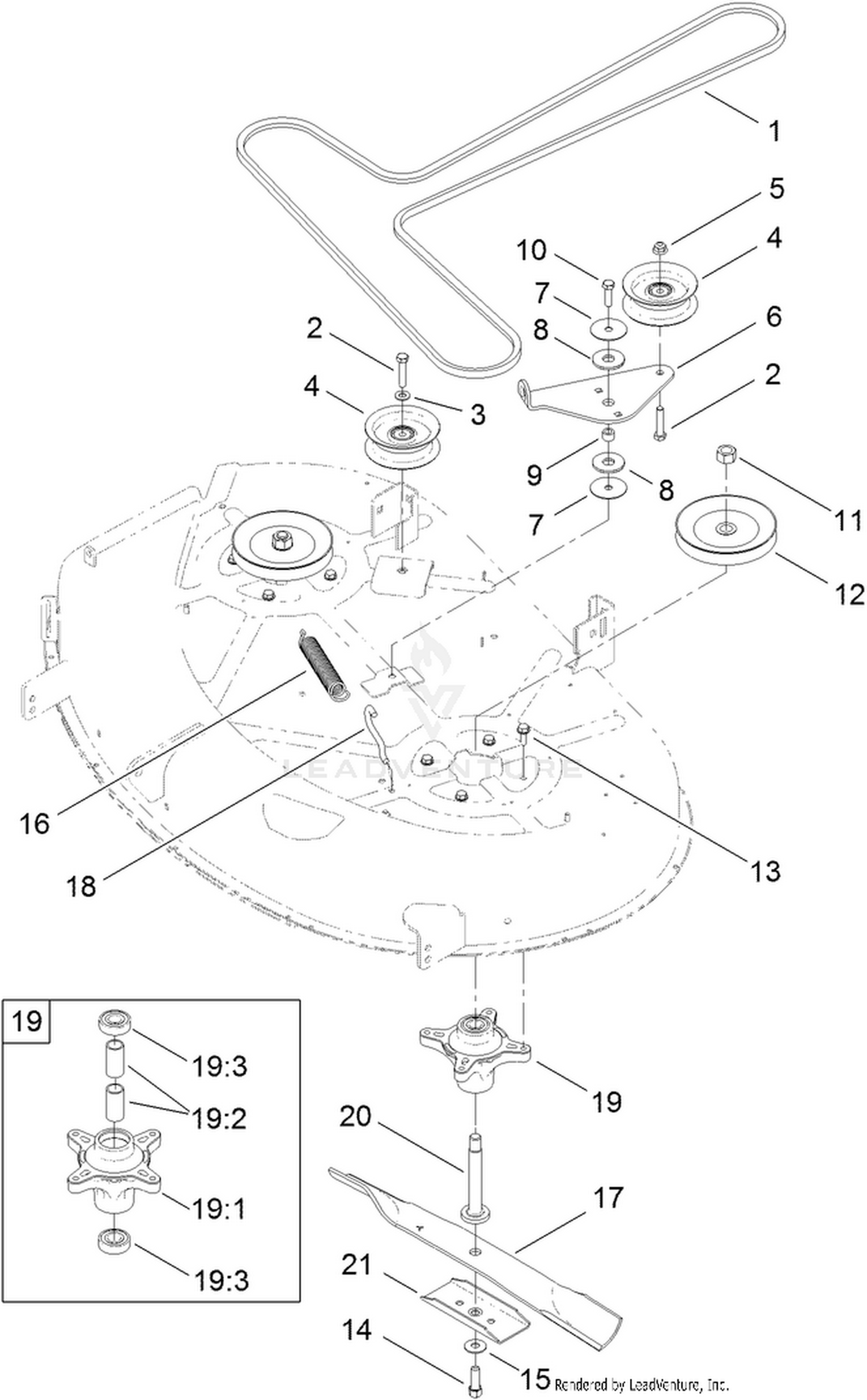 Toro 42 2025 inch deck belt