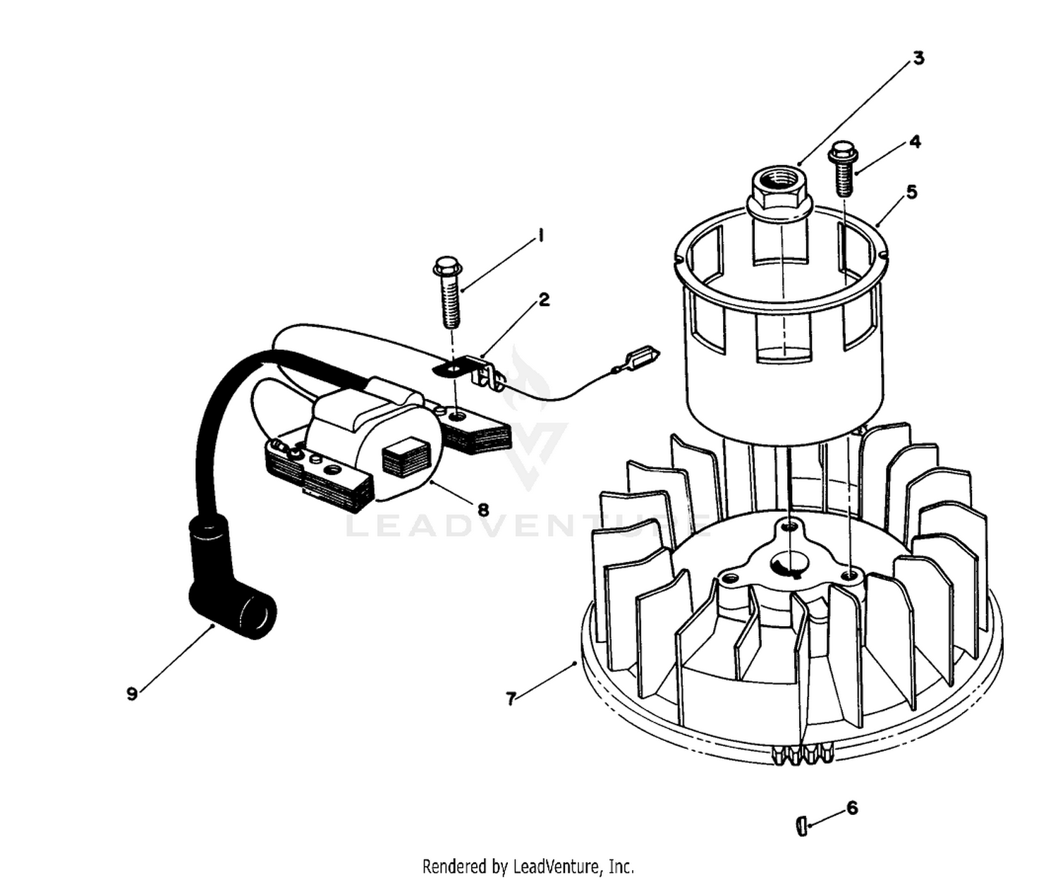 Magneto  Flywheel Assembly (model No. Vmj8)