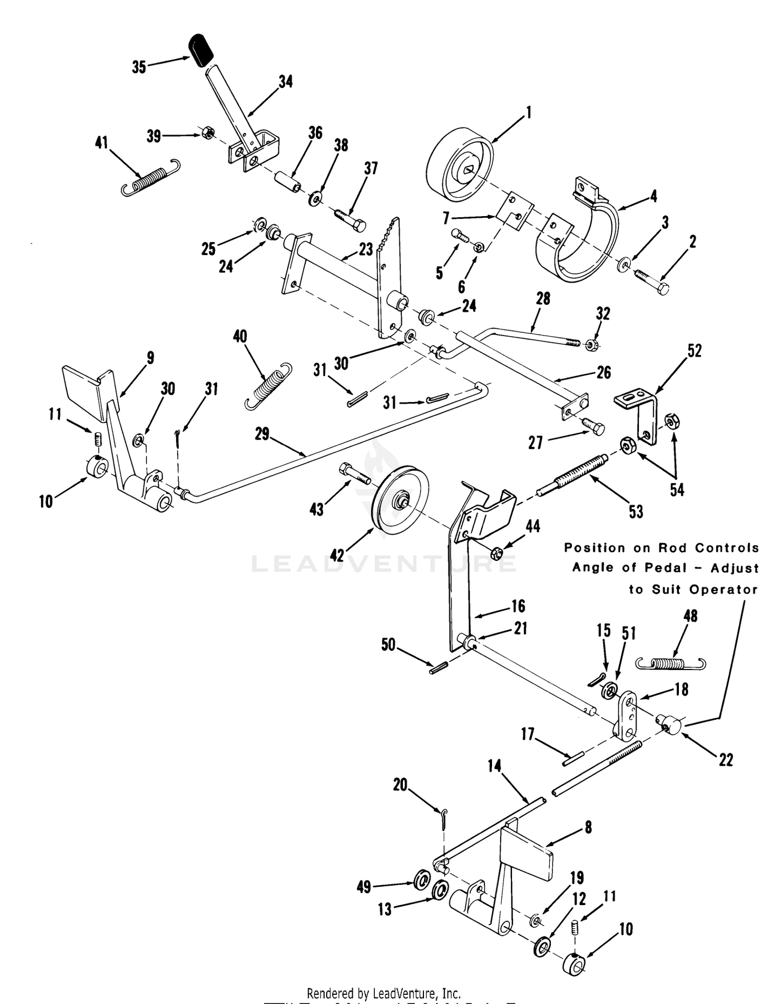 Toro 21 10K805 310 8 Garden Tractor 1988 Clutch Brake And Speed Control Linkage