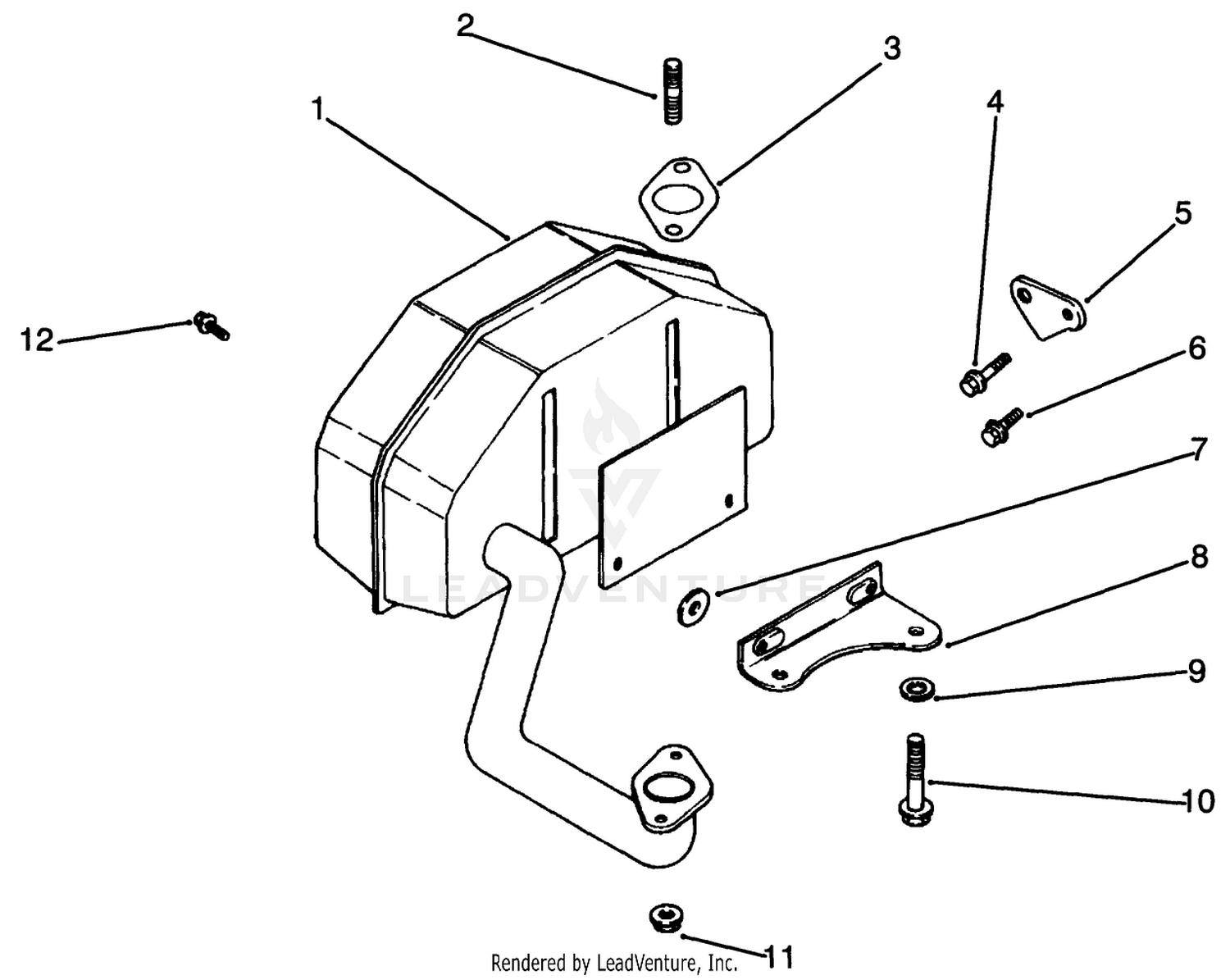 Exhaust-Engine Kohler Model No. Cv14 S-1429