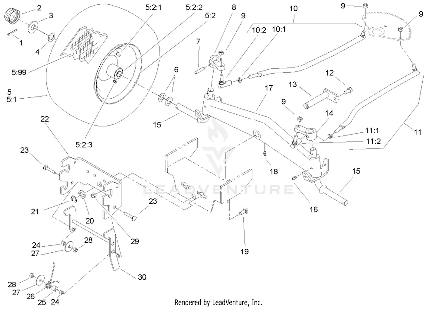 Front Axle and Hitch Assembly