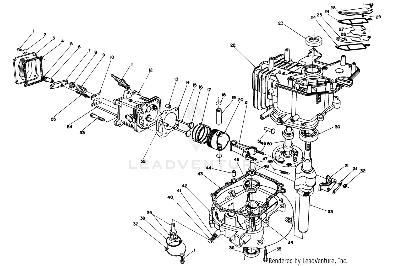 Crankcase Assembly (model No. Vml0-5)