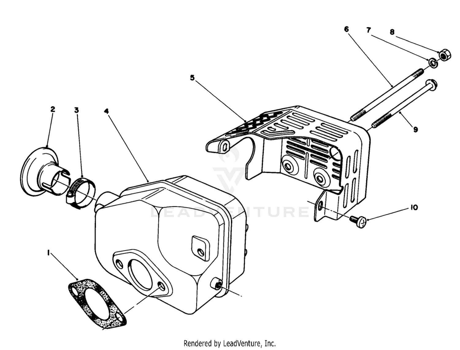 Muffler Assembly (model No. 47pn2-3)
