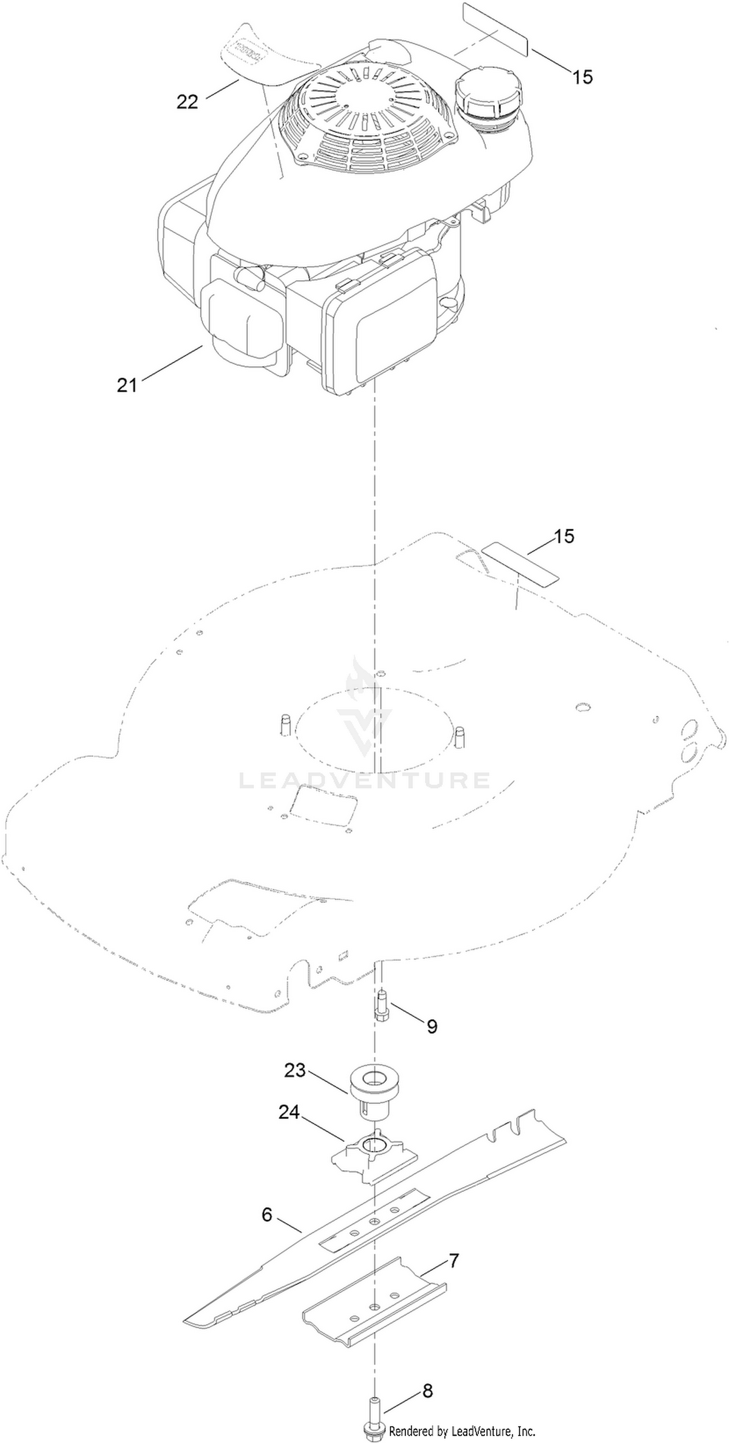 Engine and Blade Assembly