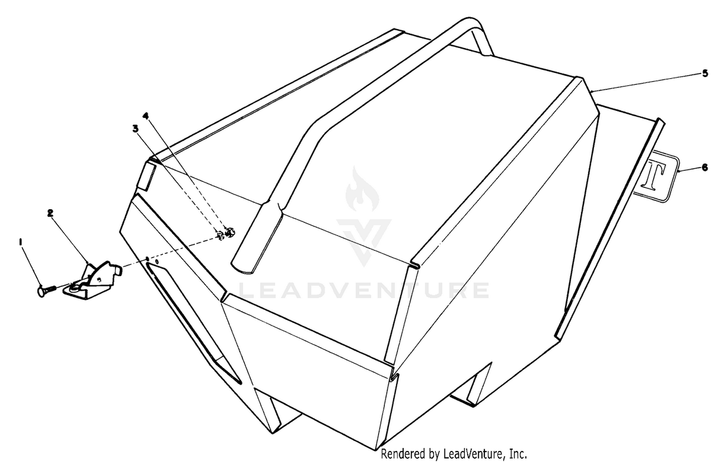 Steel Grass Catcher (model 22099) (optional)