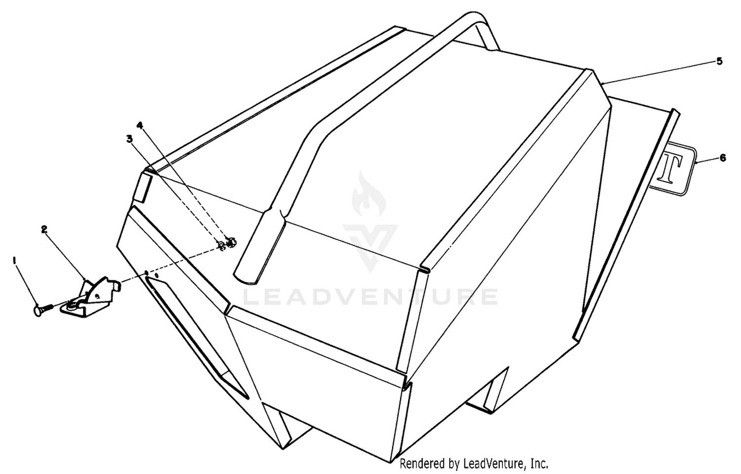 Steel Grass Catcher (model 22099) (optional)
