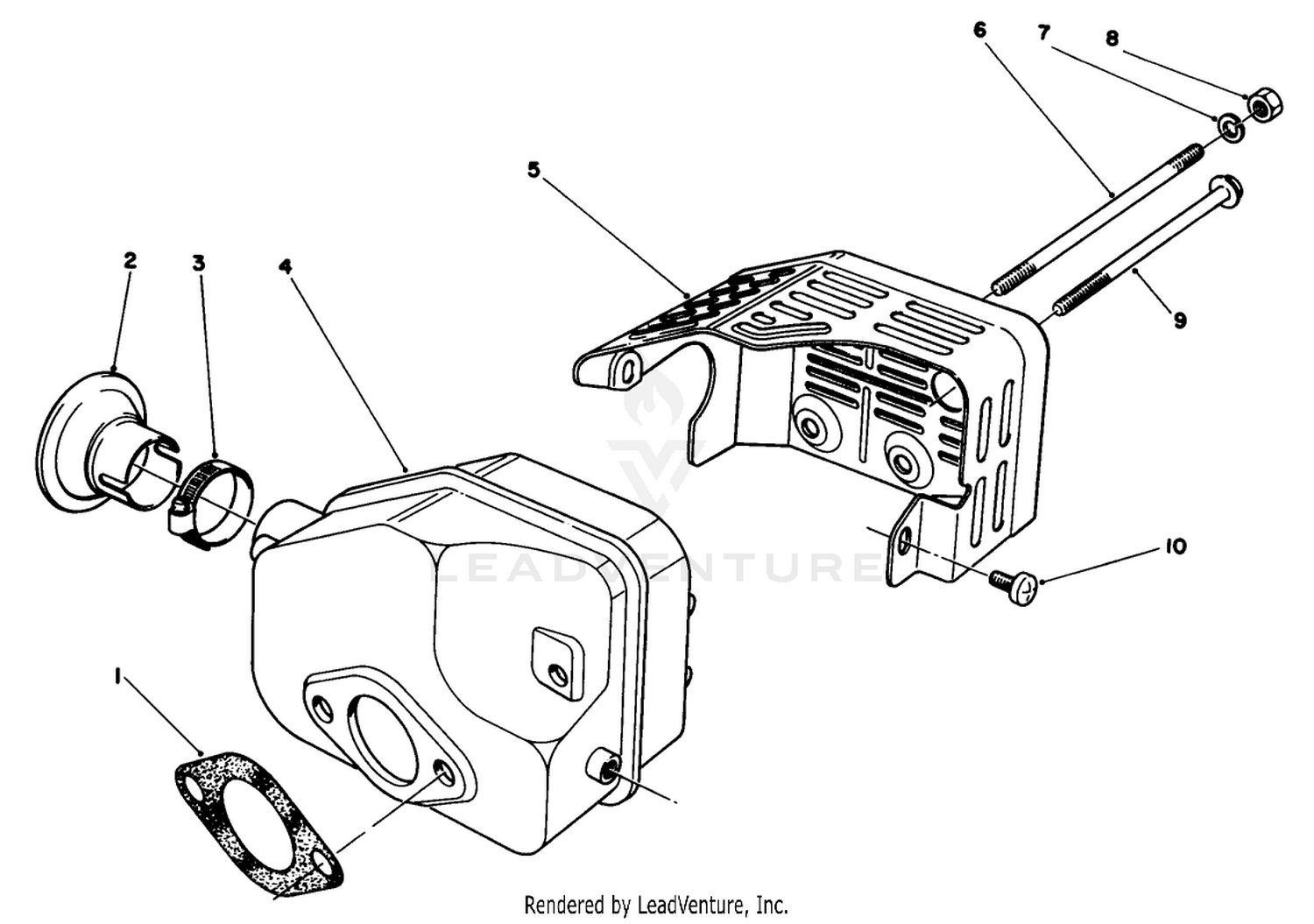 Muffler Assembly (model No. 47pn2-3)