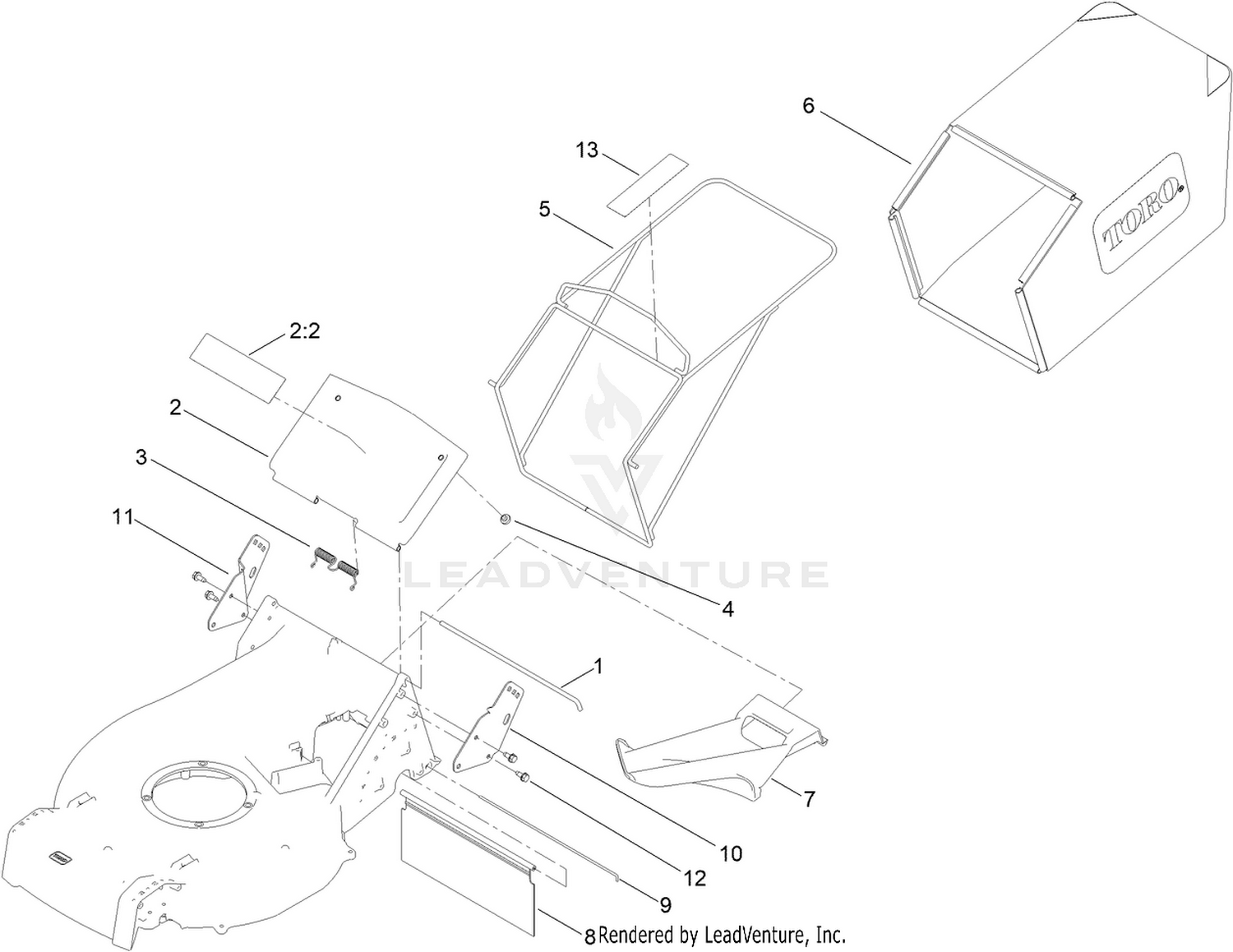 Mulch Plug and Grass Bag Assembly