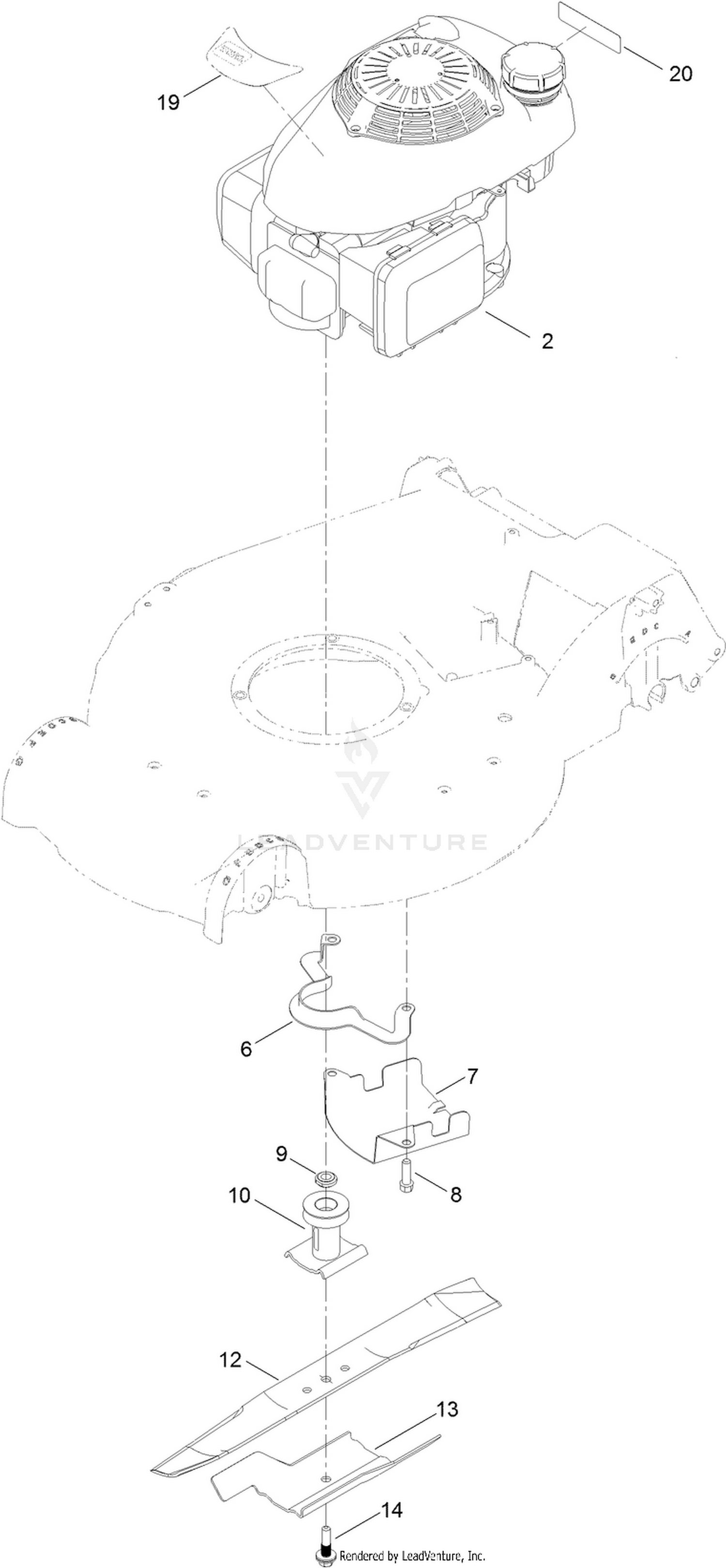 Engine and Blade Assembly