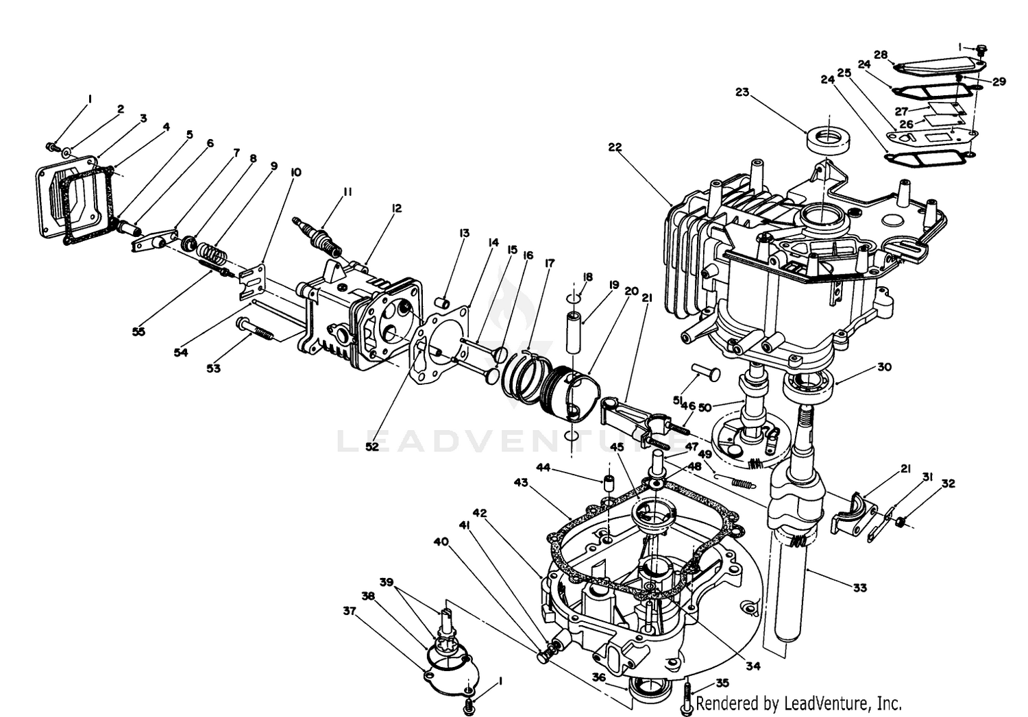 Crankcase Assembly (model No. Vml0-7)