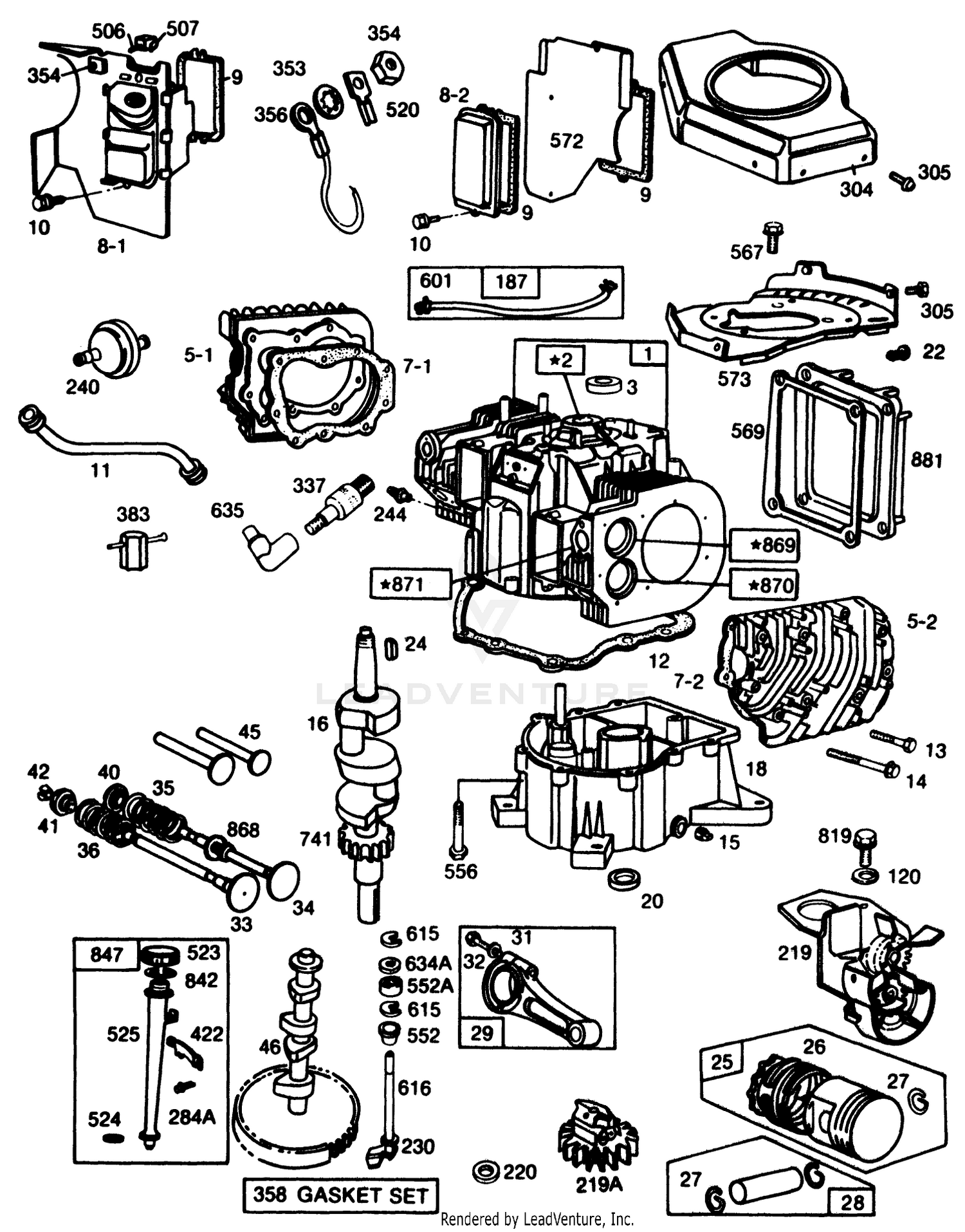 Briggs  Stratton Engine Model No. 402707-0158-01