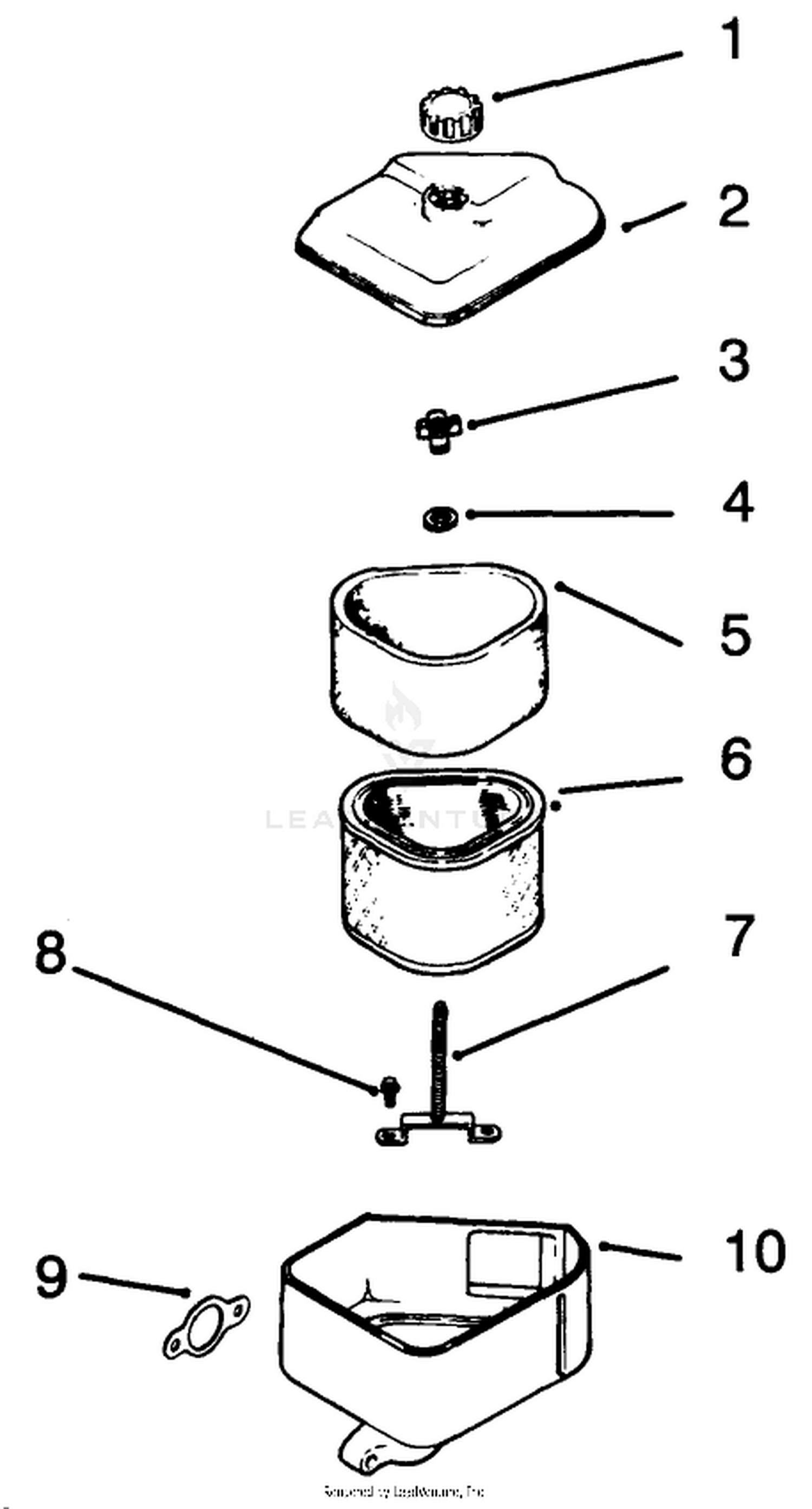 Intake/filtration-Engine Kohler Model No. Cv14 S-1429 Air