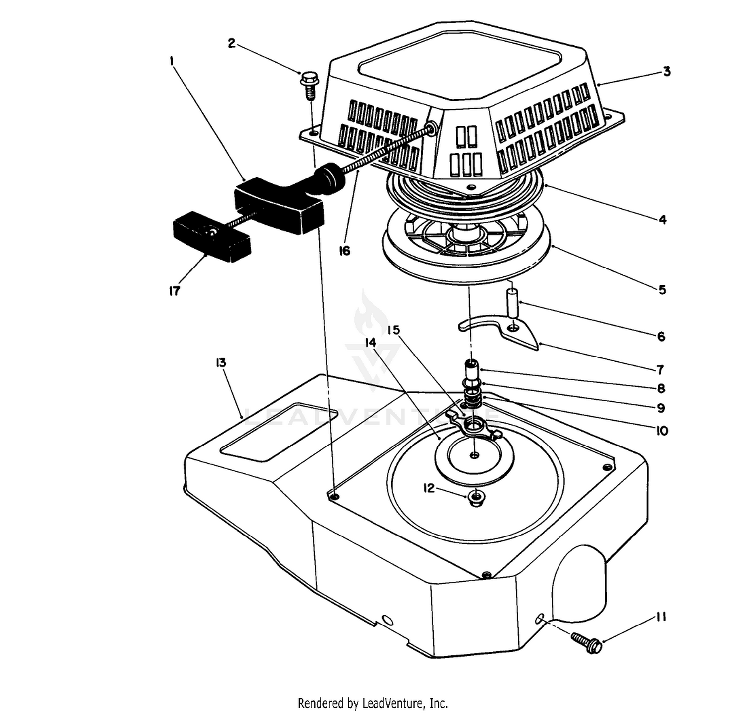 Recoil Assembly (engine Model No. Vmh7-4)