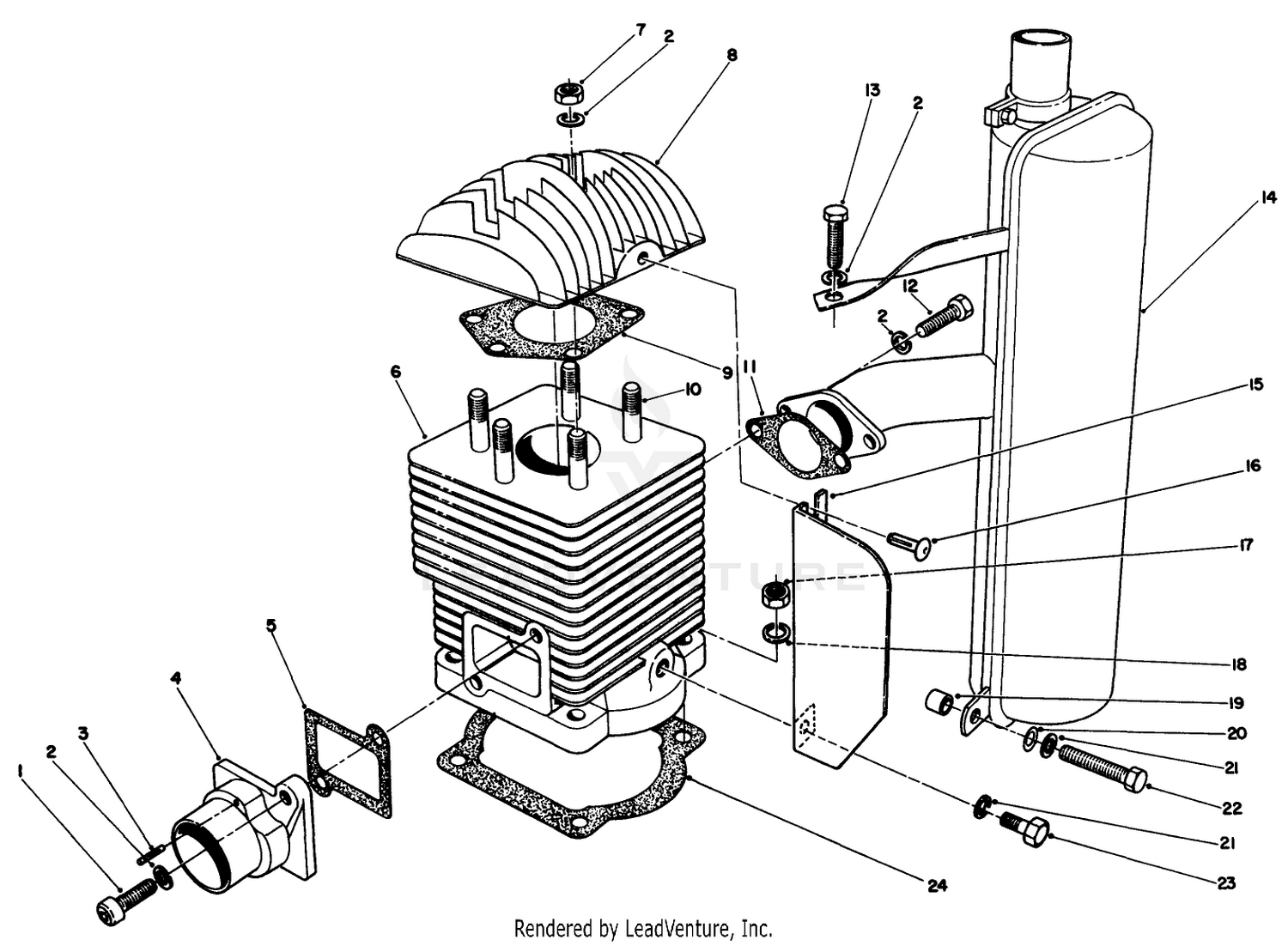 Cylinder  Muffler Assembly