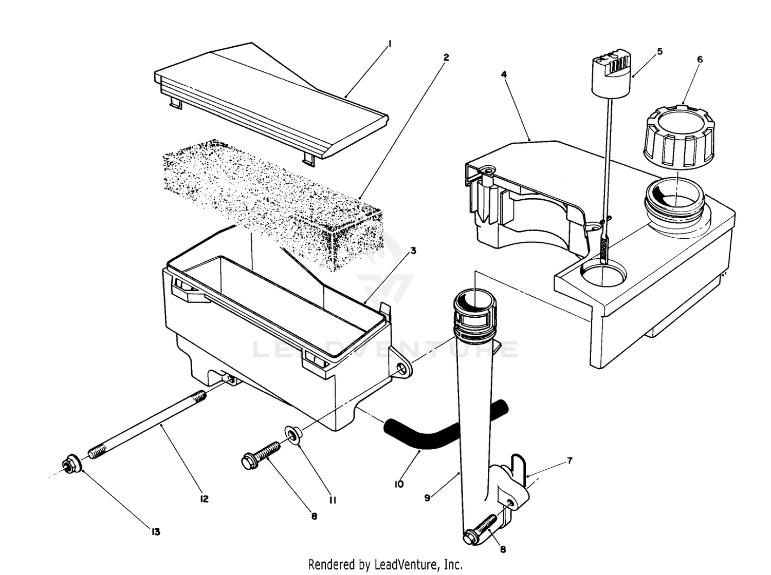 Air Cleaner  Fuel Tank Assembly (model No. Vml0-7)