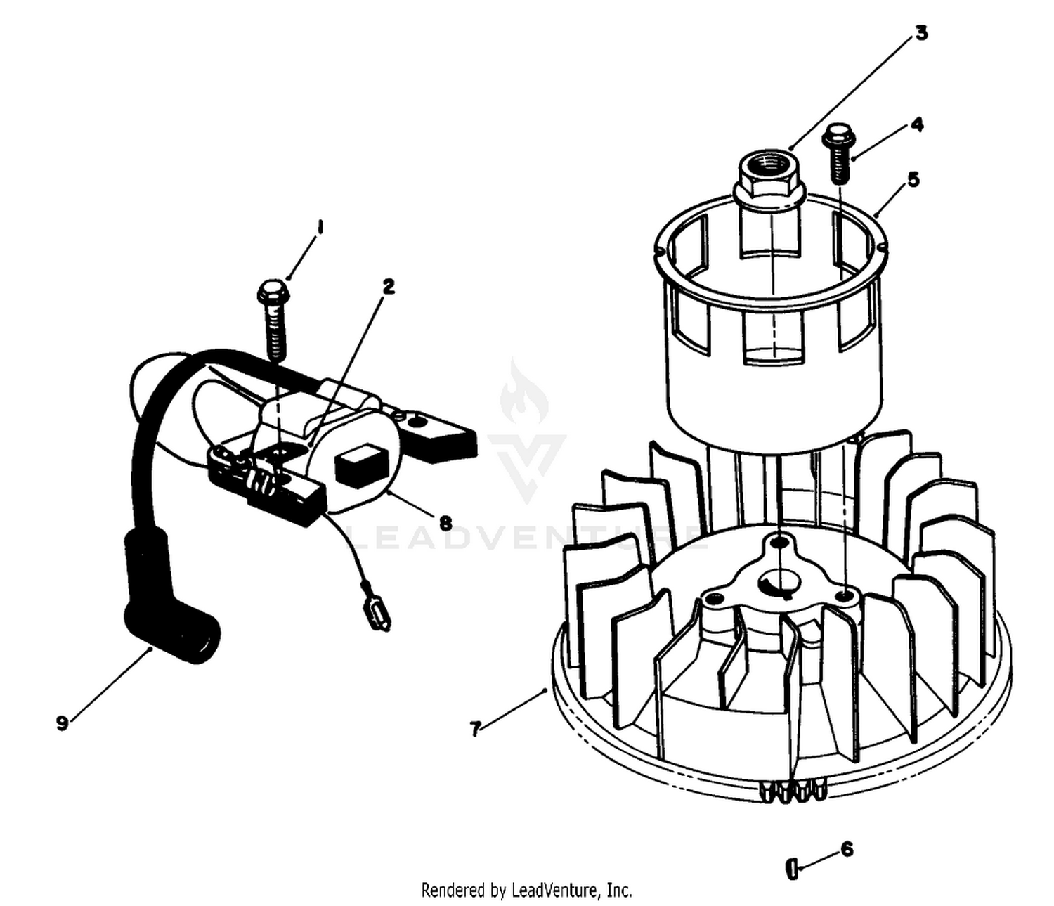 Magneto  Flywheel Assembly (engine No. Vmj8)