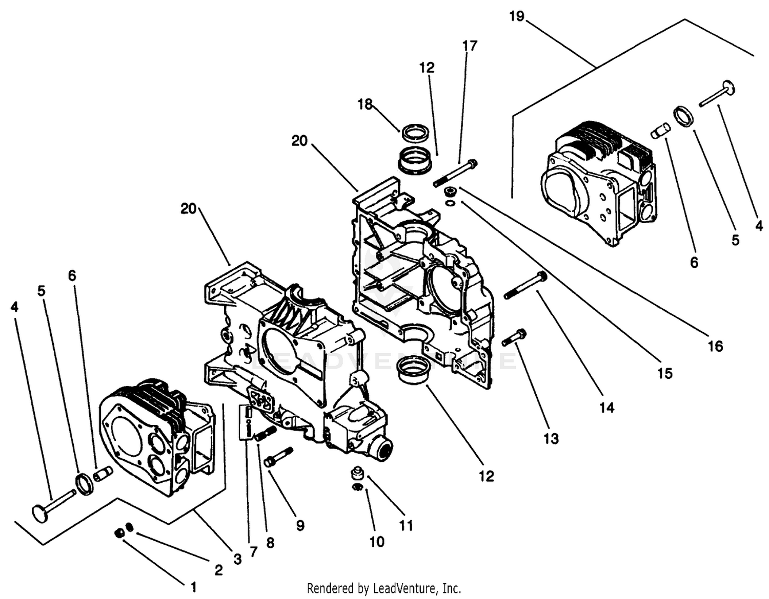 Crankcase-Engine Model No. Mv18s-Type 58543