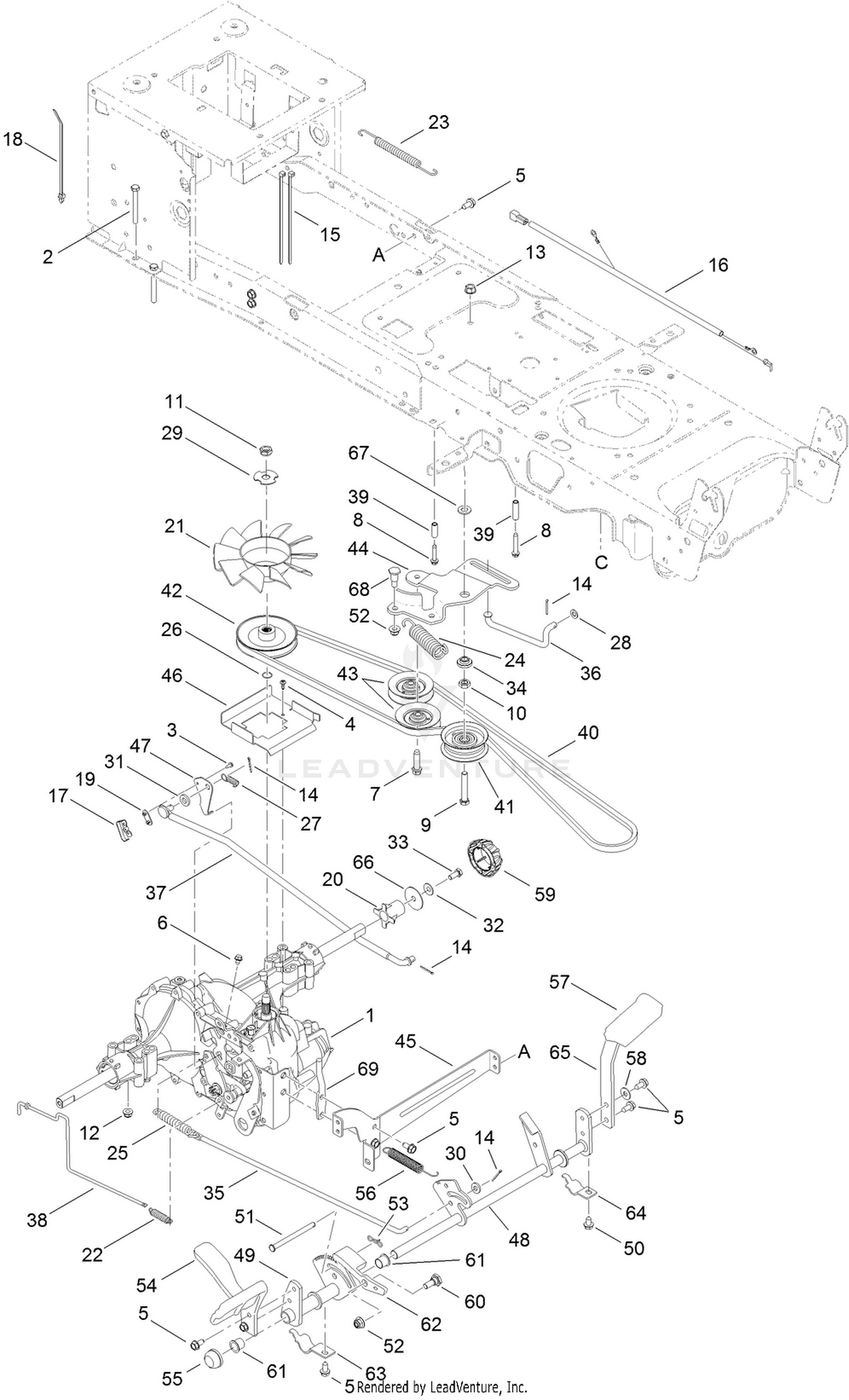 Toro lx427 deck discount belt