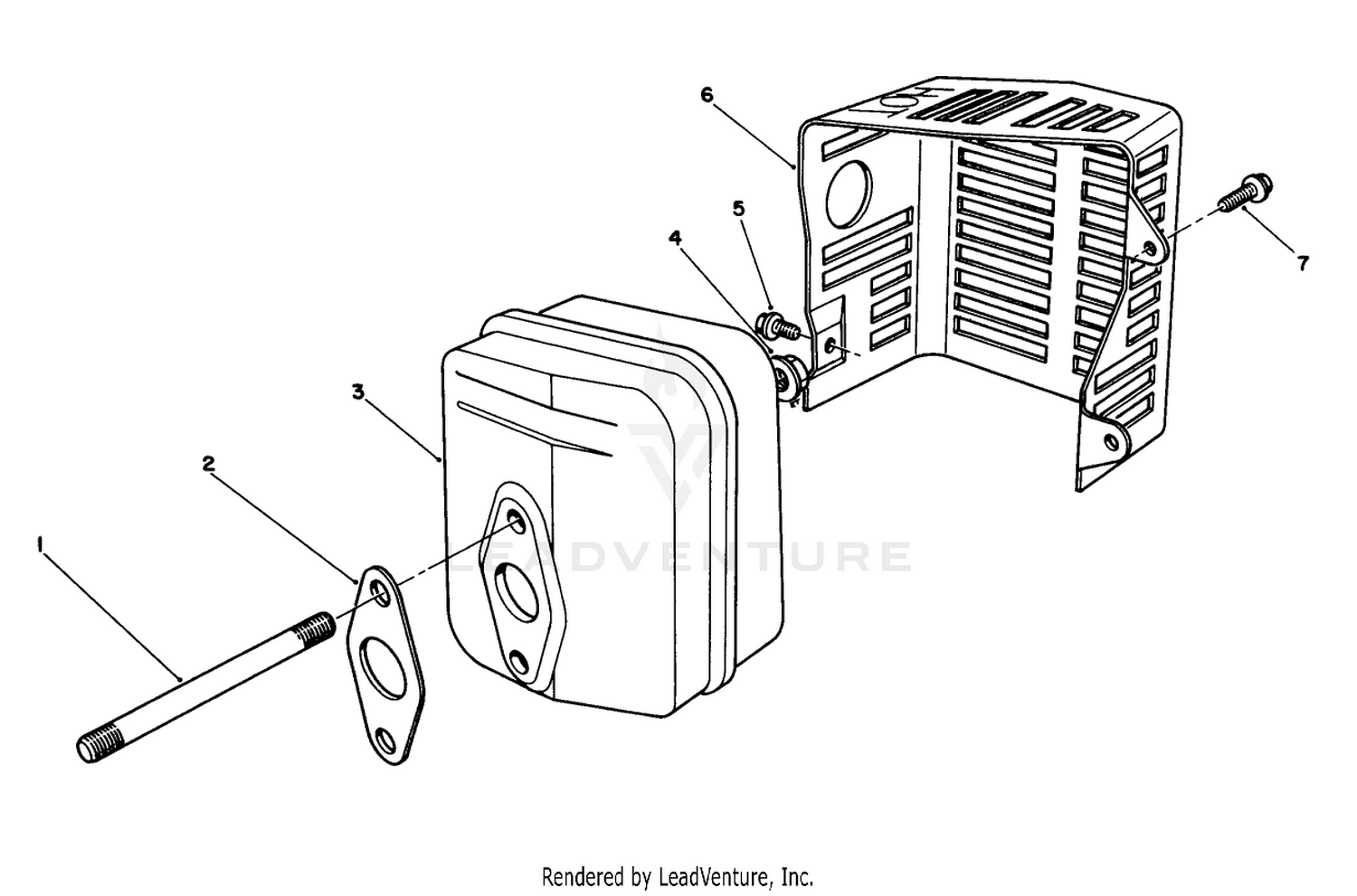 Muffler Assembly (engine Model No. Vmg6, Vmh7  Vmj8)