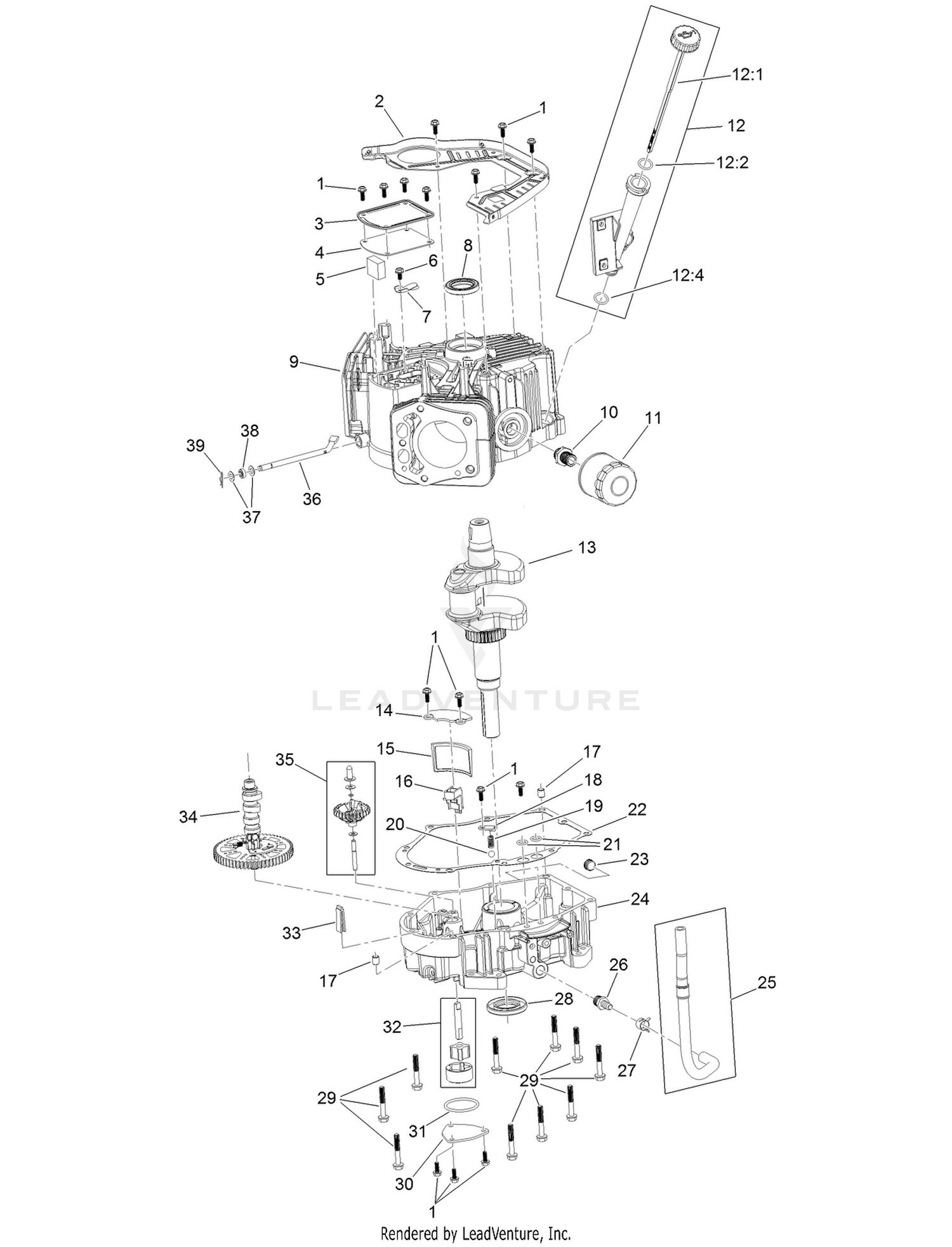 Crankcase and Crankshaft Assembly